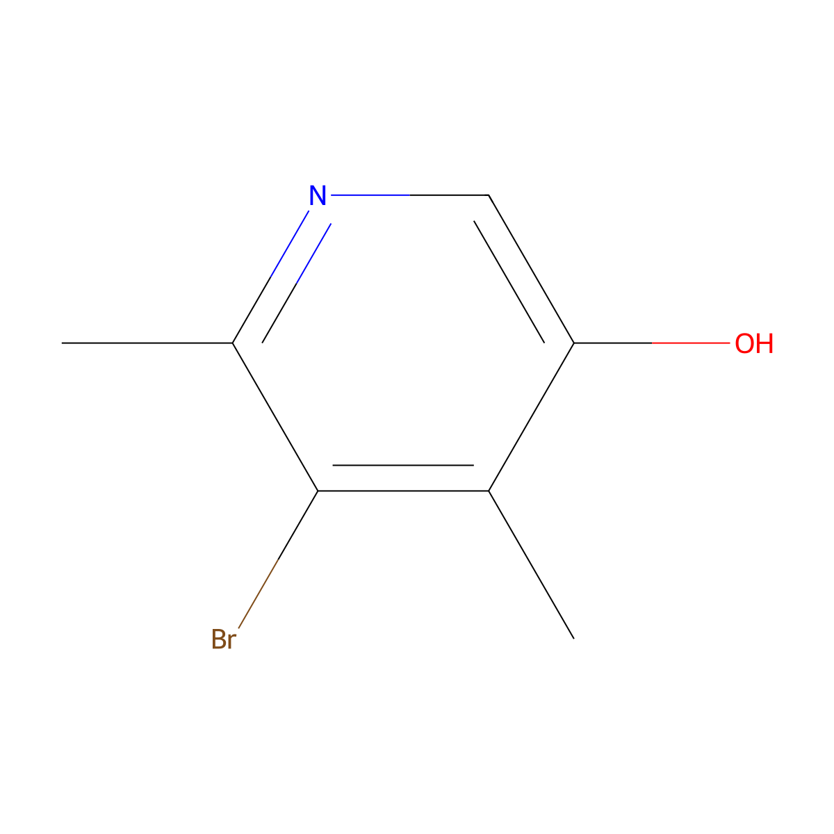 5-Bromo-4,6-dimethylpyridin-3-ol molecular structure, CAS 1823934-01-5