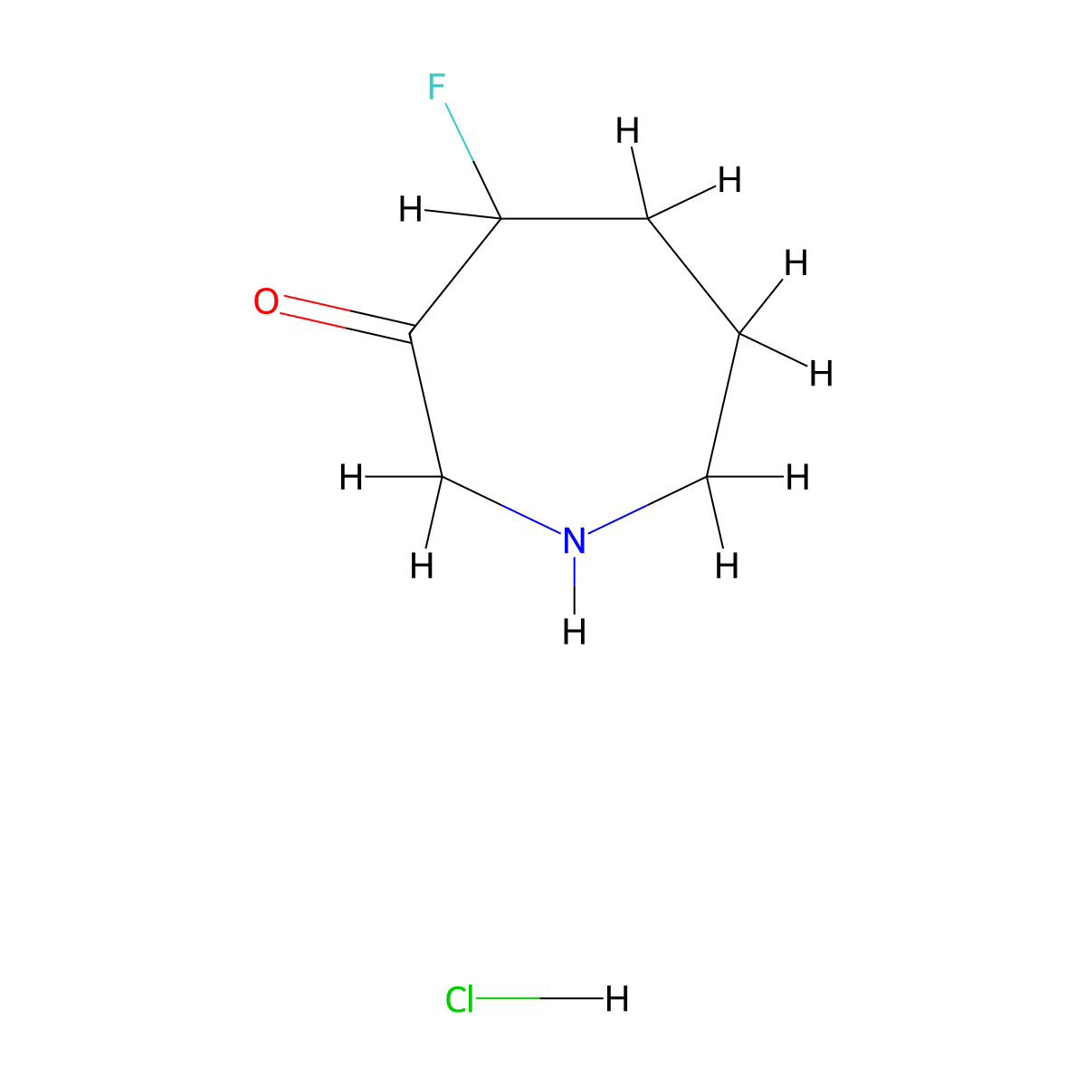 4-Fluoroazepan-3-one hydrochloride molecular structure, CAS 1823935-51-8
