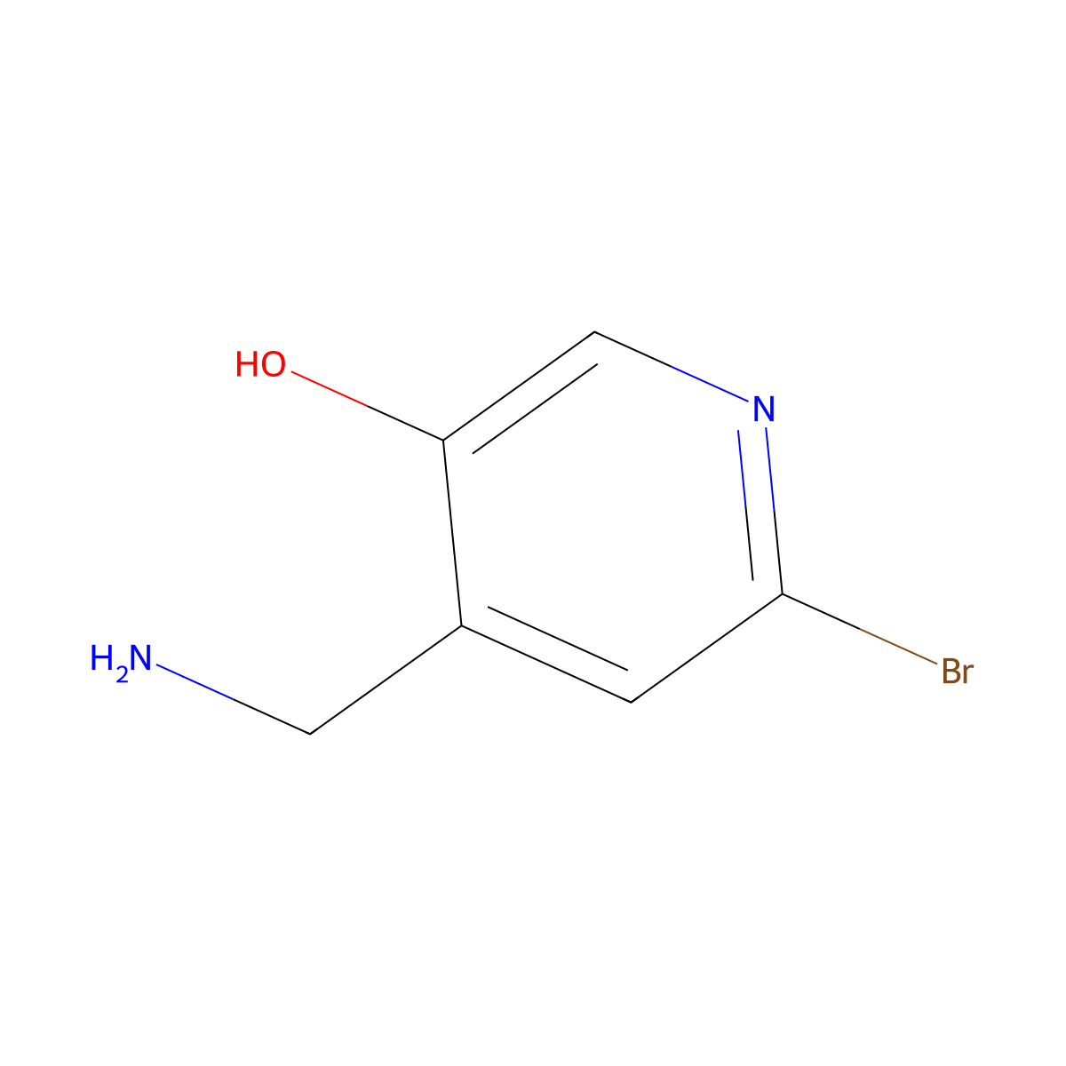 4-(Aminomethyl)-6-bromopyridin-3-ol molecular structure, CAS 1823936-73-7