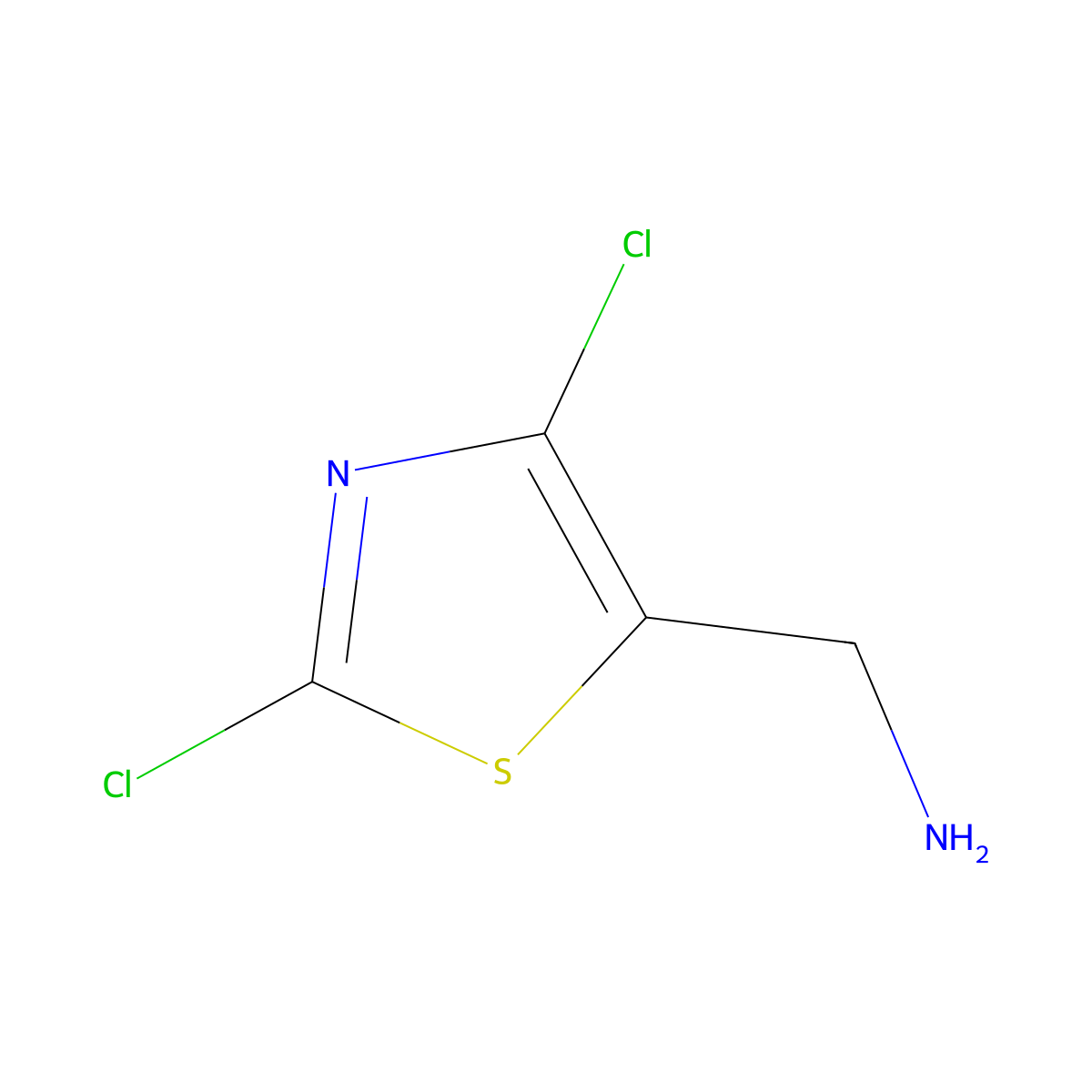 (Dichloro-1,3-thiazol-5-yl)methanamine molecular structure, CAS 1823937-26-3