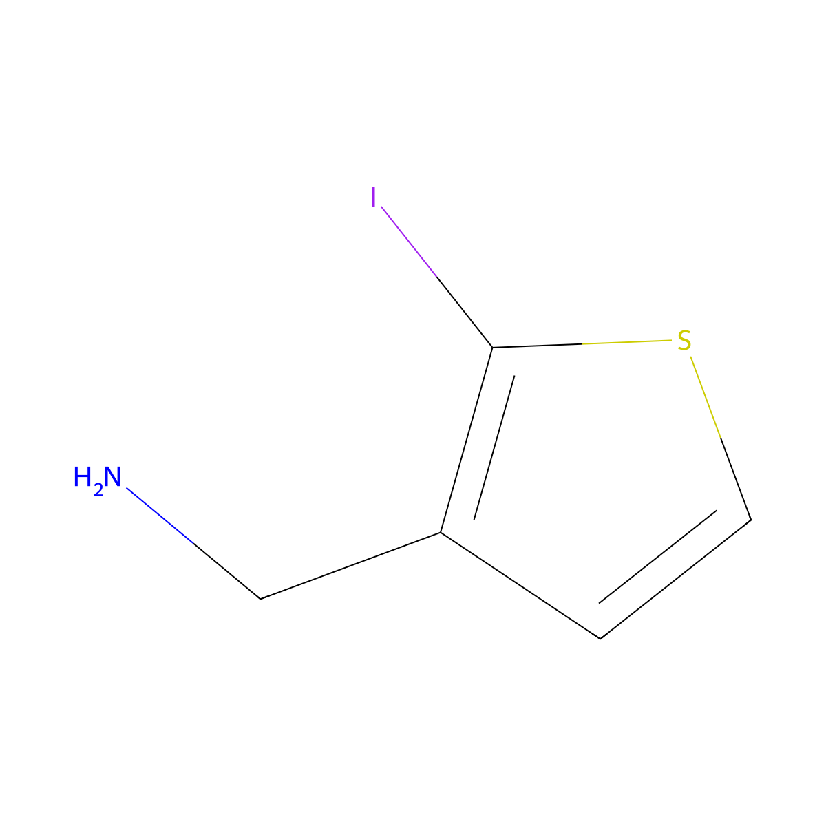 (2-Iodothiophen-3-yl)methanamine molecular structure, CAS 1823937-54-7