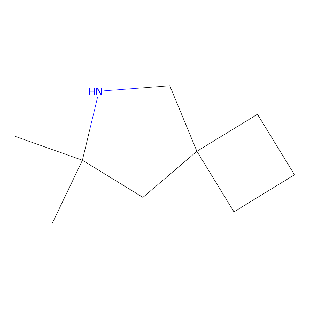 7,7-Dimethyl-6-azaspiro[3.4]octane molecular structure, CAS 1823940-26-6