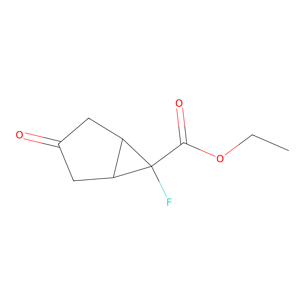 Ethyl 6-fluoro-3-oxobicyclo[3.1.0]hexane-6-carboxylate molecular structure, CAS 1823940-37-9
