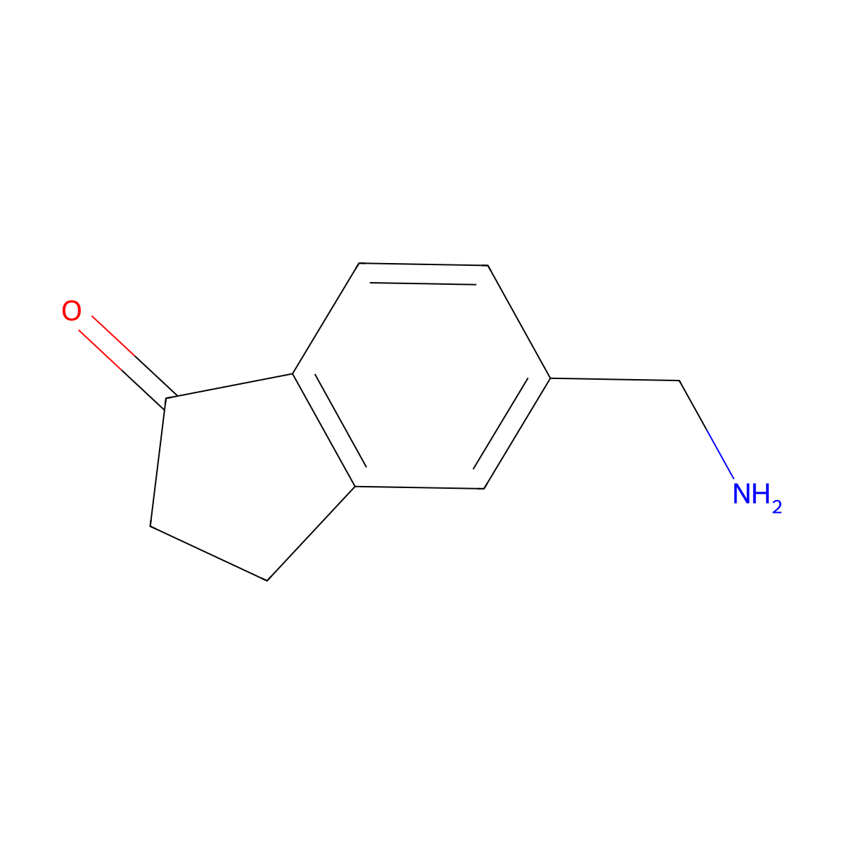 5-(Aminomethyl)-2,3-dihydro-1H-inden-1-one molecular structure, CAS 1823940-75-5
