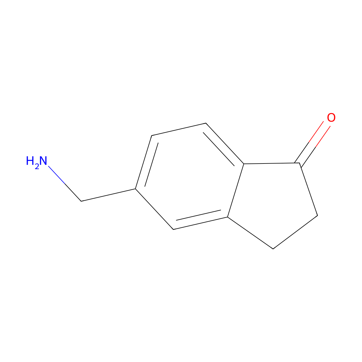 5-(Aminomethyl)-2,3-dihydro-1H-inden-1-one molecular structure, CAS 1823940-75-5