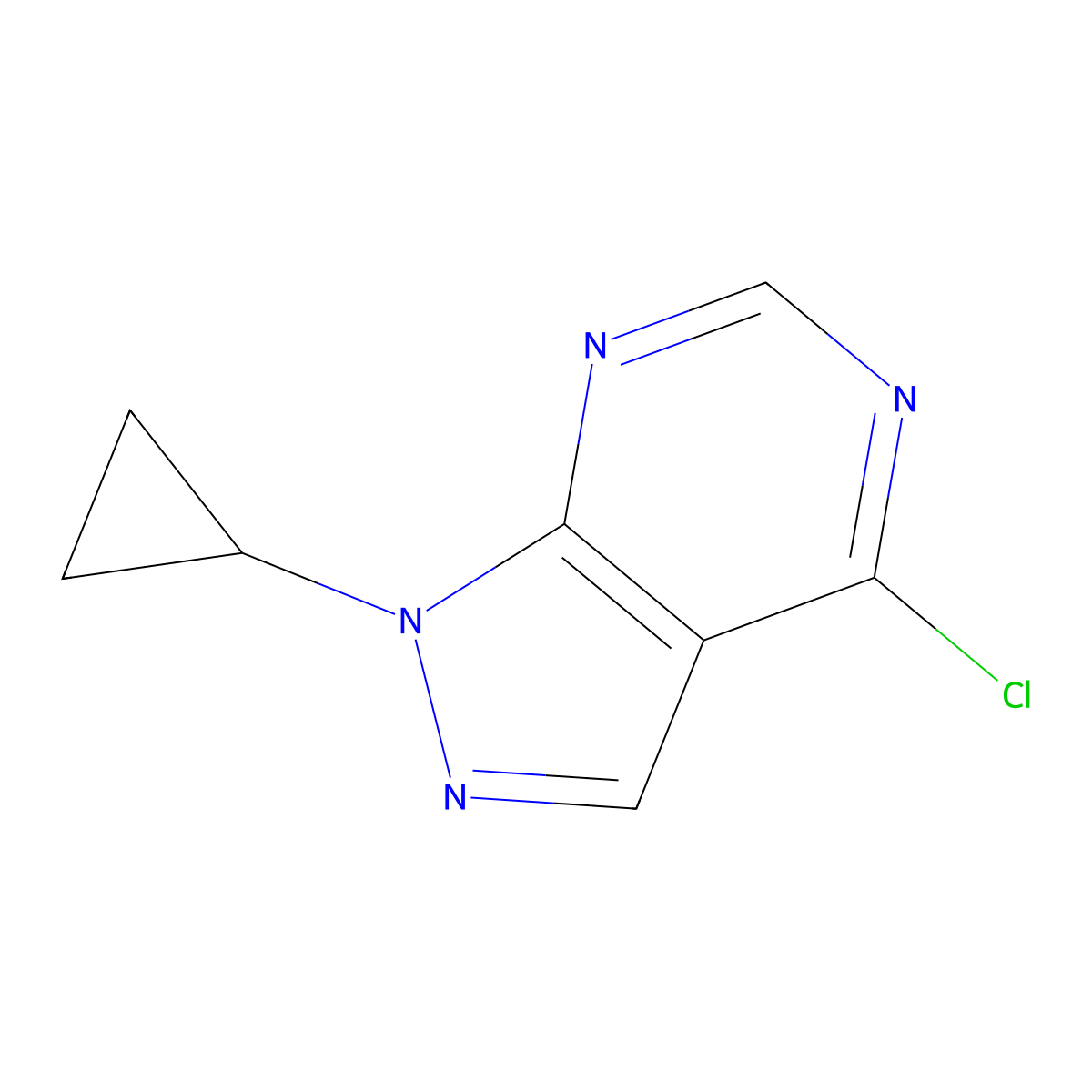 4-Chloro-1-cyclopropyl-1H-pyrazolo[3,4-D]pyrimidine molecular structure, CAS 1823941-80-5
