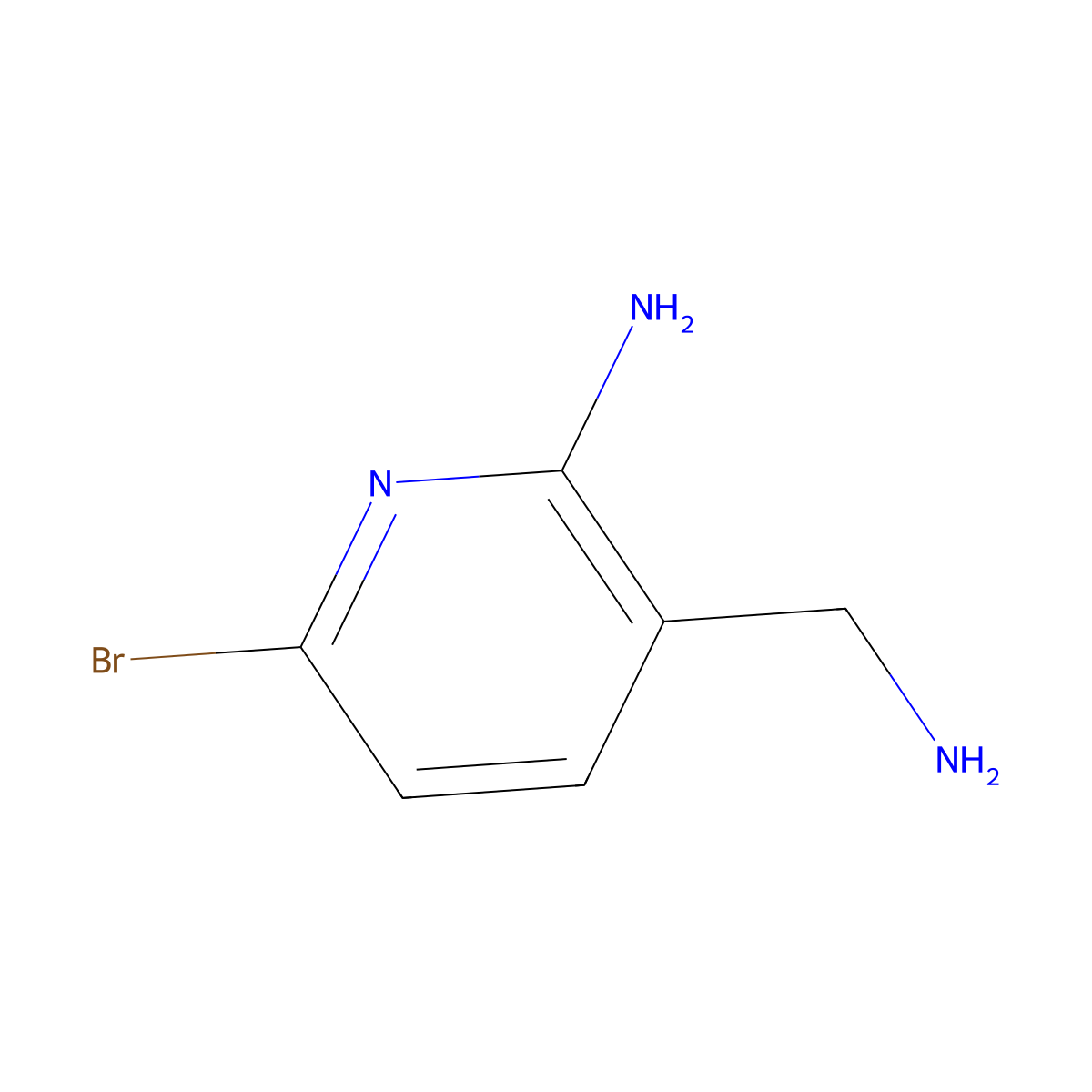 3-(Aminomethyl)-6-bromopyridin-2-amine molecular structure, CAS 1823941-86-1