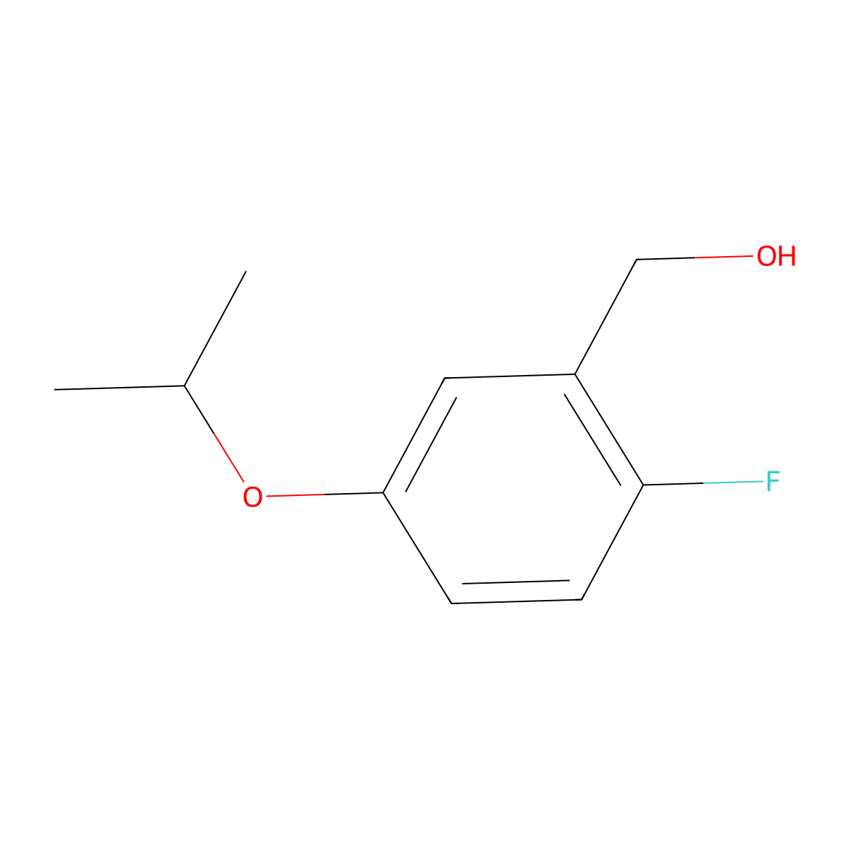 (2-Fluoro-5-isopropoxyphenyl)methanol molecular structure, CAS 1823942-53-5