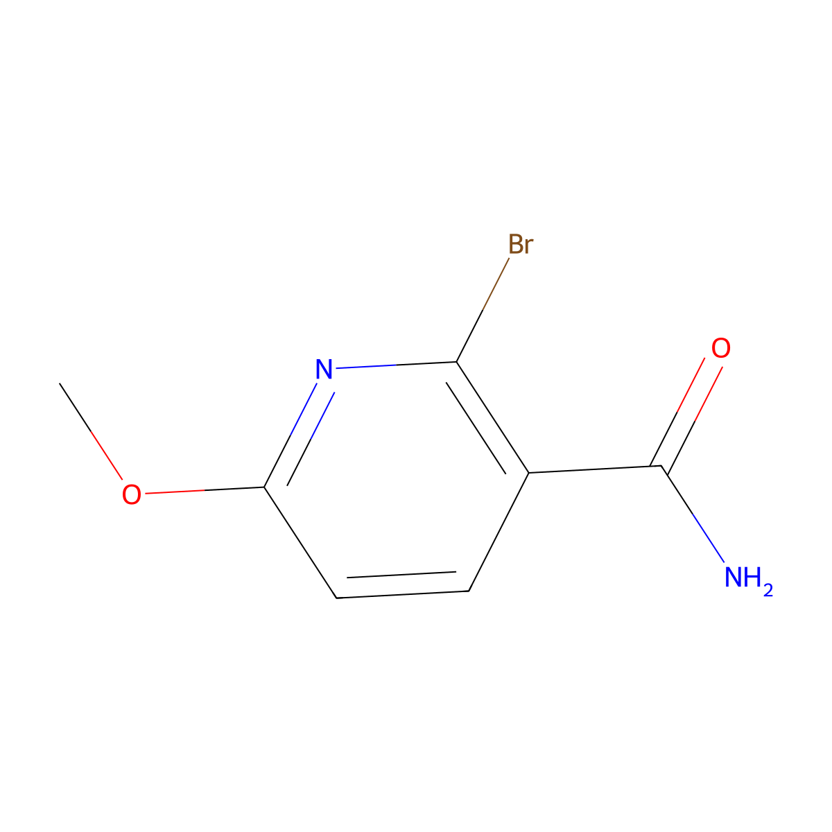 2-Bromo-6-methoxynicotinamide molecular structure, CAS 1823943-41-4