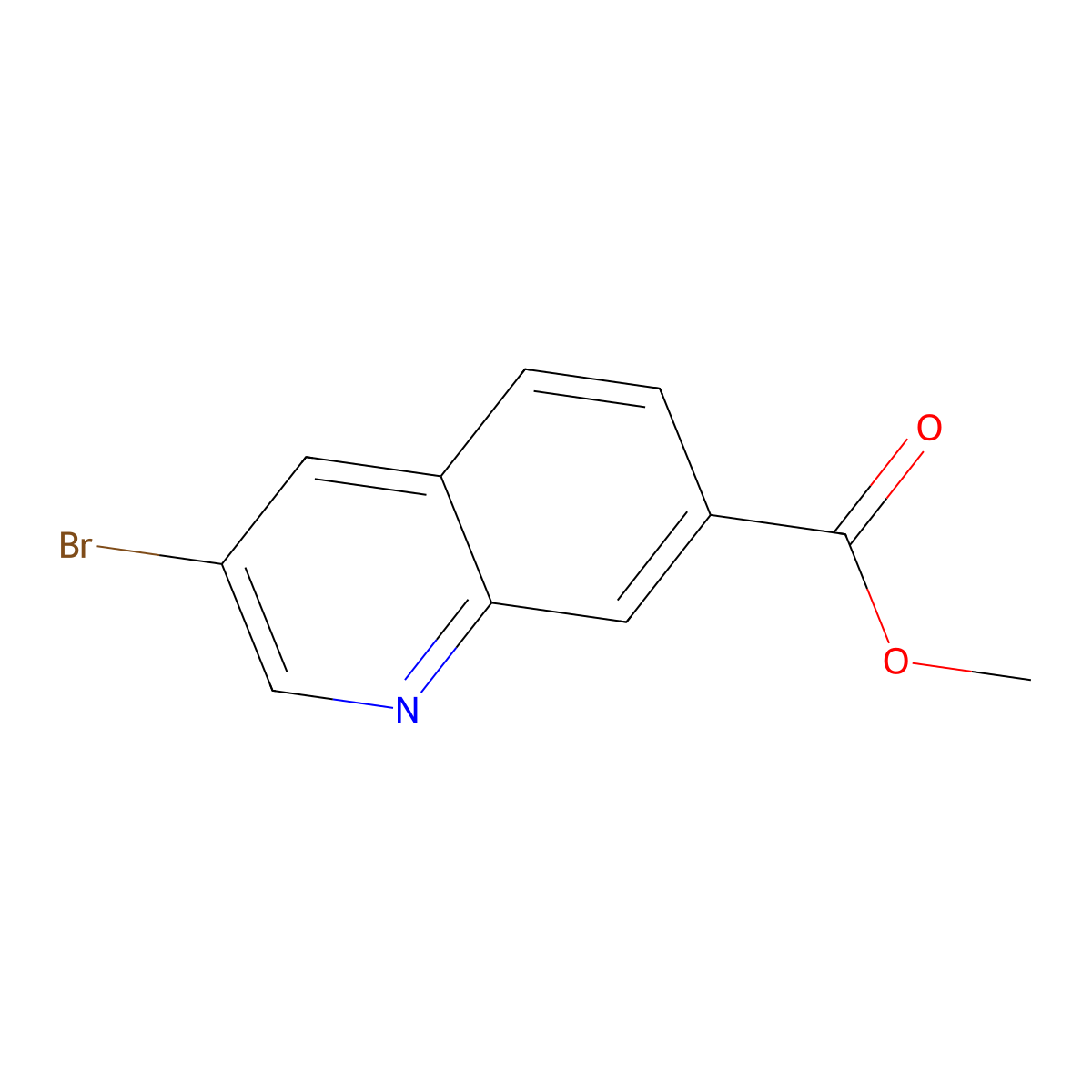 Methyl 3-bromoquinoline-7-carboxylate molecular structure, CAS 1823943-51-6