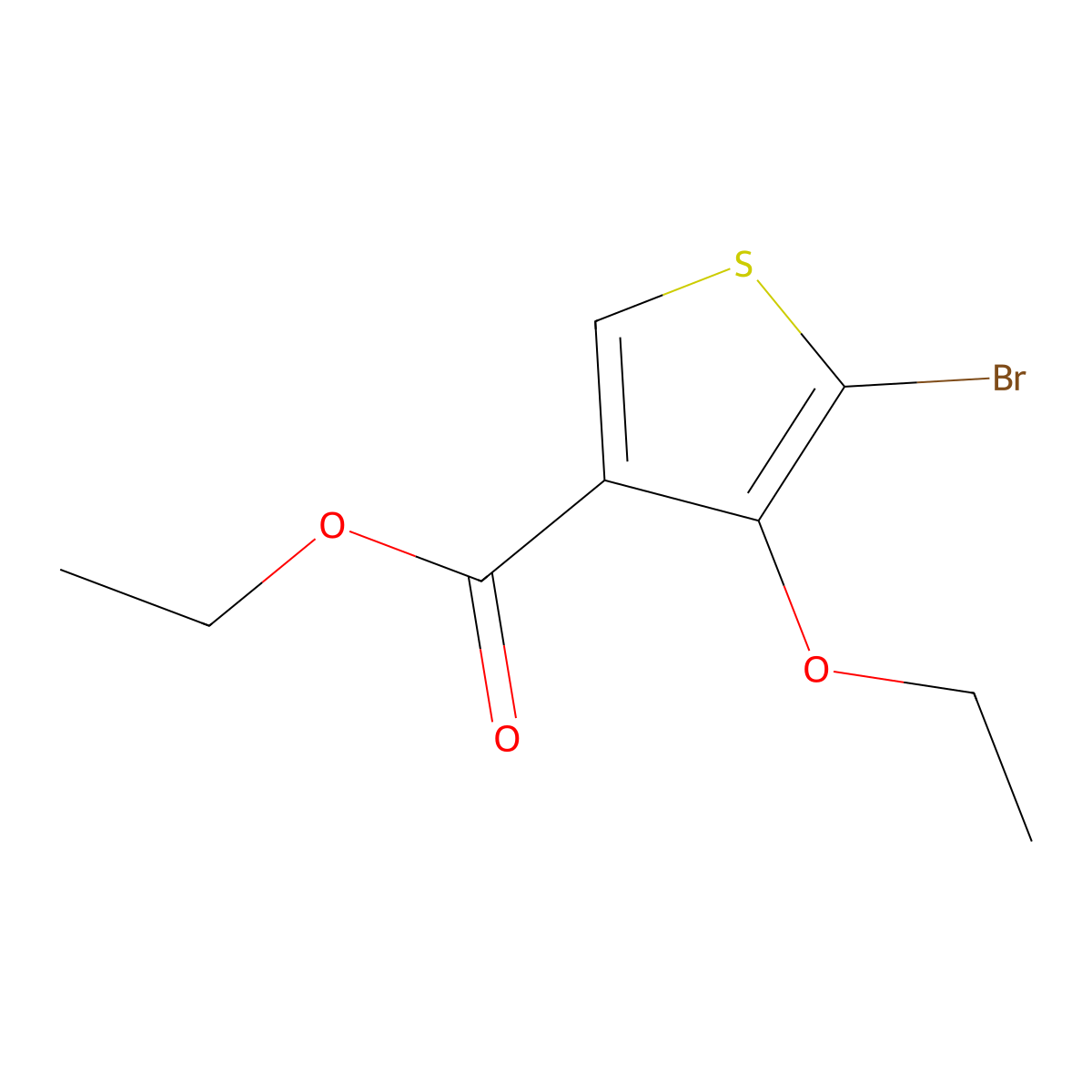 Ethyl 5-bromo-4-ethoxythiophene-3-carboxylate molecular structure, CAS 1823943-52-7