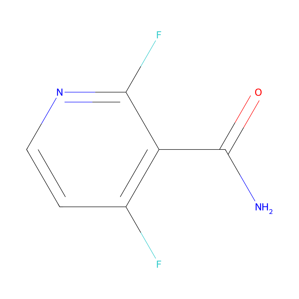 2,4-Difluoronicotinamide molecular structure, CAS 1823943-65-2