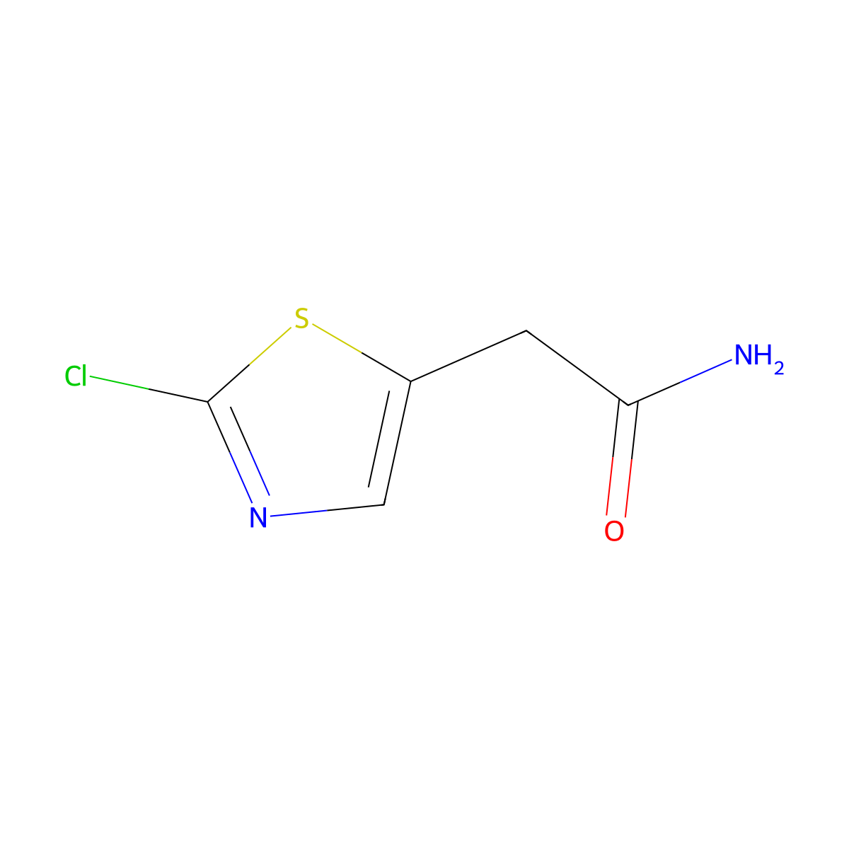 2-(2-Chlorothiazol-5-yl)acetamide molecular structure, CAS 1823943-81-2