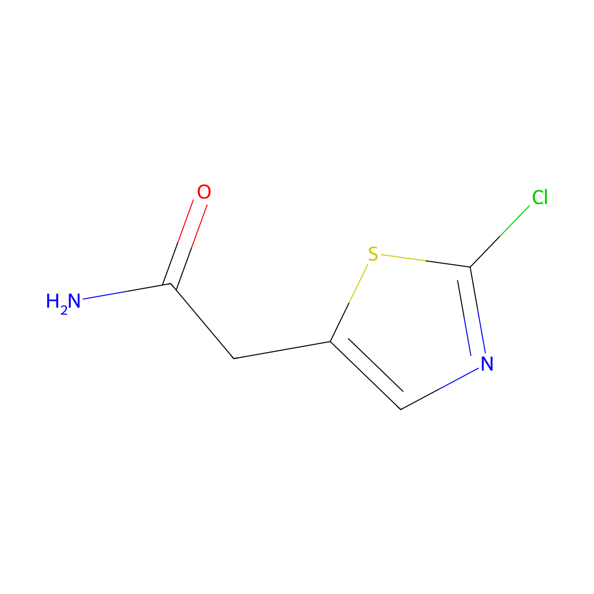 2-(2-Chlorothiazol-5-yl)acetamide molecular structure, CAS 1823943-81-2
