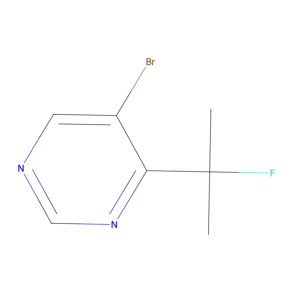 5-Bromo-4-(2-fluoropropan-2-yl)pyrimidine molecular structure, CAS 1823944-93-9