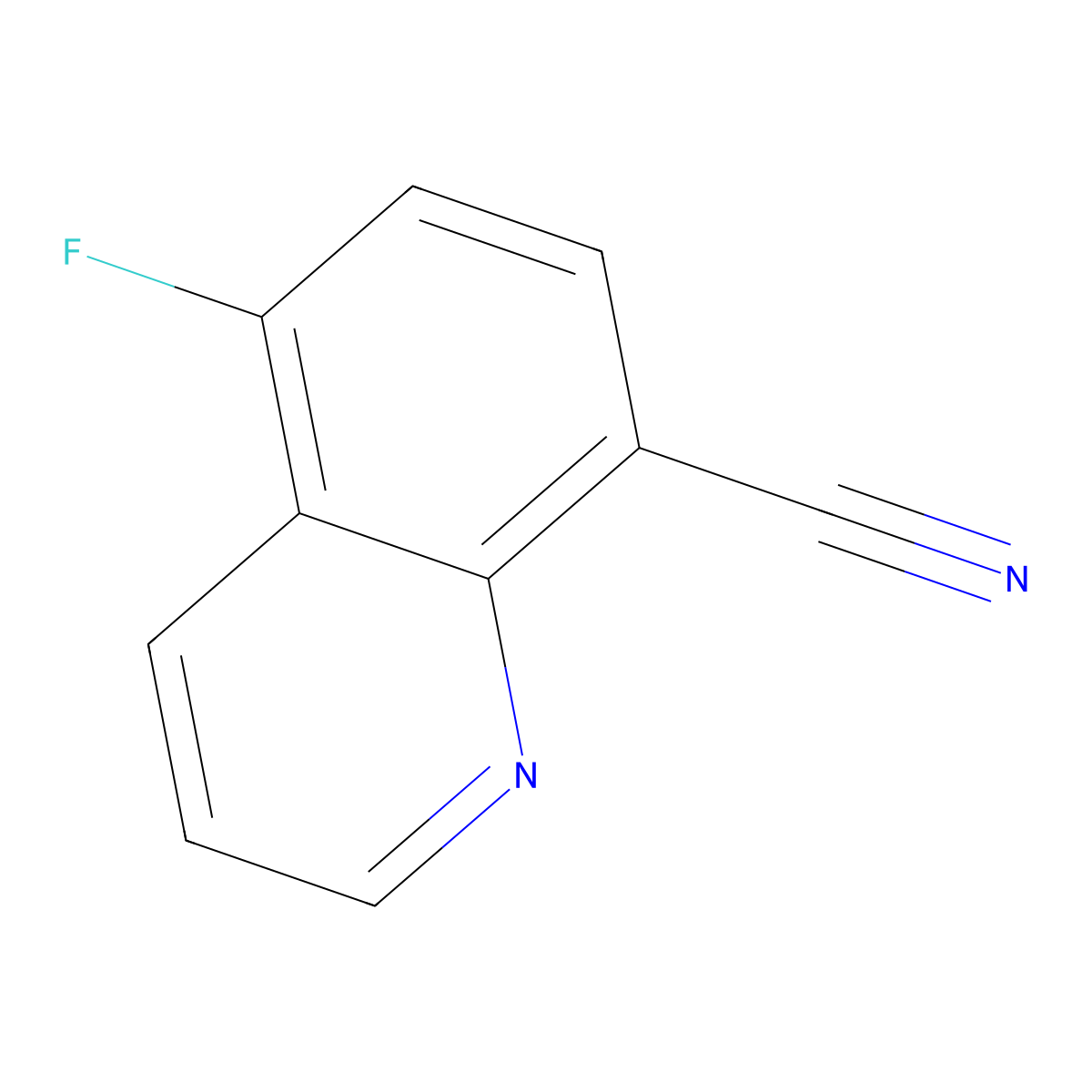 5-Fluoroquinoline-8-carbonitrile molecular structure, CAS 1823944-97-3