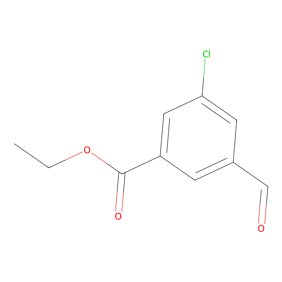 Ethyl 3-chloro-5-formylbenzoate molecular structure, CAS 1823945-12-5
