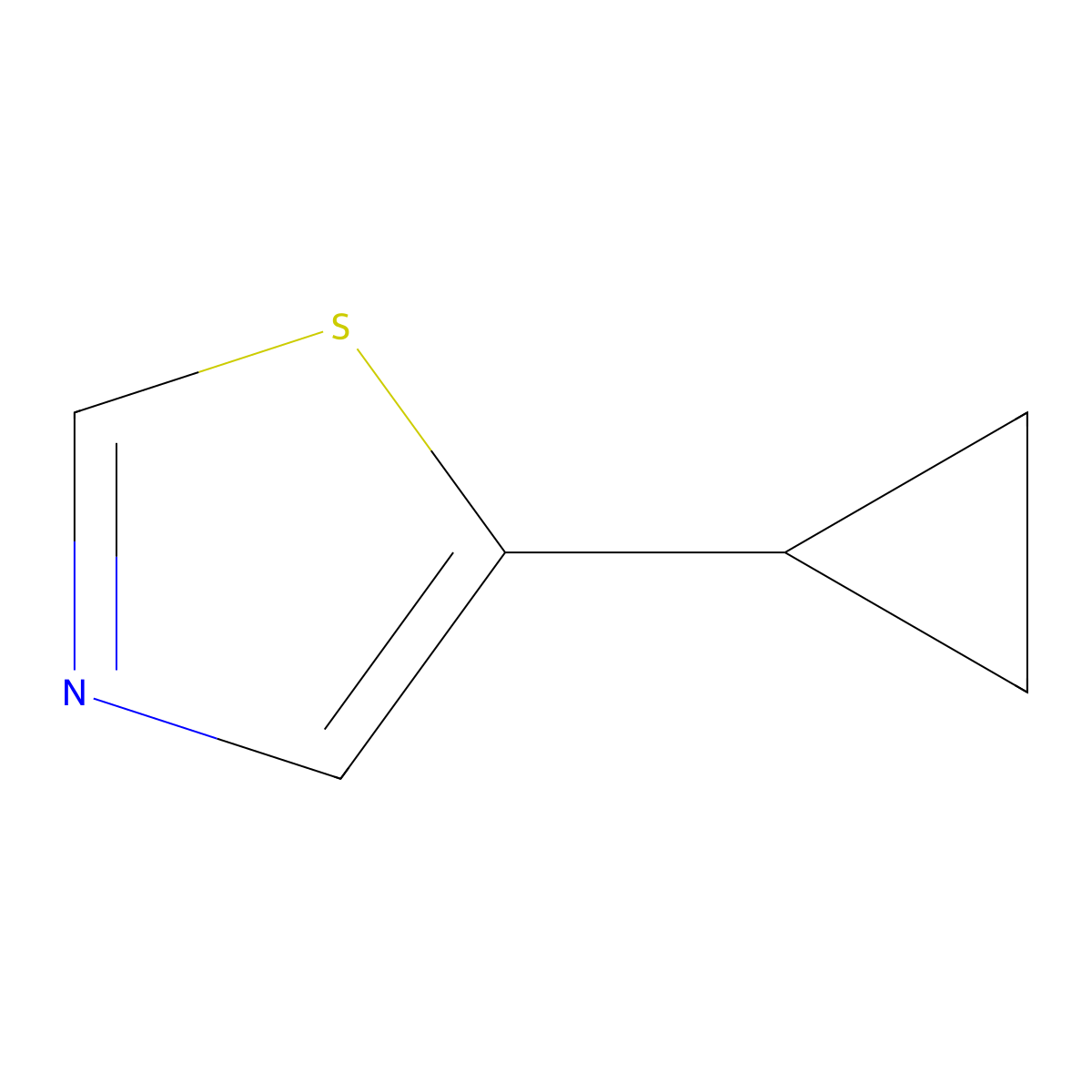 5-Cyclopropyl-1,3-thiazole molecular structure, CAS 1823945-71-6