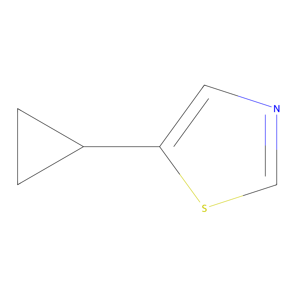 5-Cyclopropyl-1,3-thiazole molecular structure, CAS 1823945-71-6
