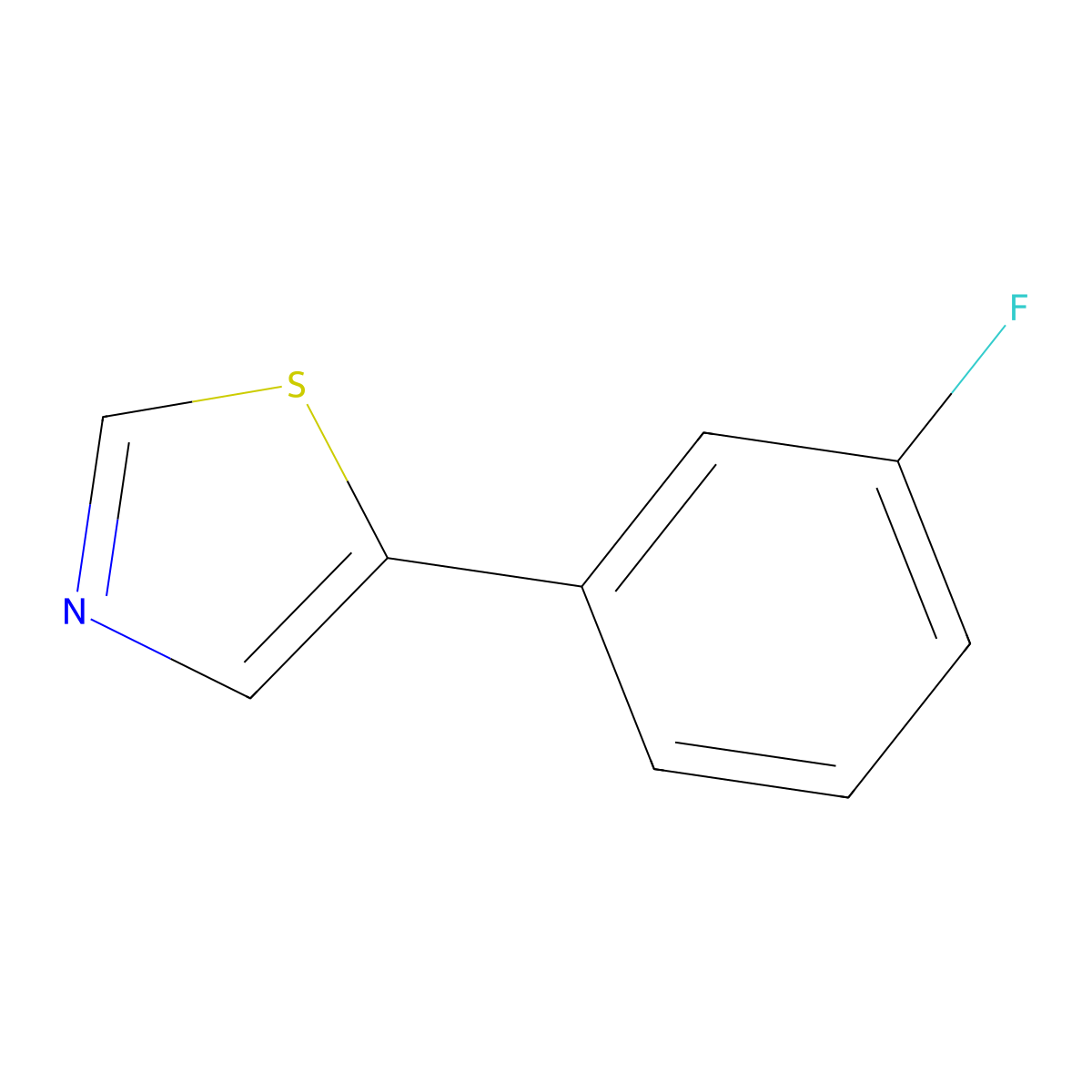 5-(3-Fluorophenyl)-1,3-thiazole molecular structure, CAS 1823946-59-3