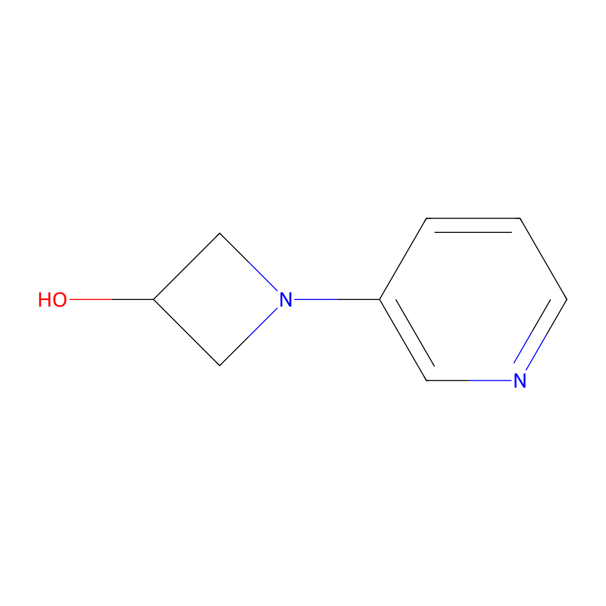 1-(Pyridin-3-yl)azetidin-3-ol molecular structure, CAS 1823946-64-0