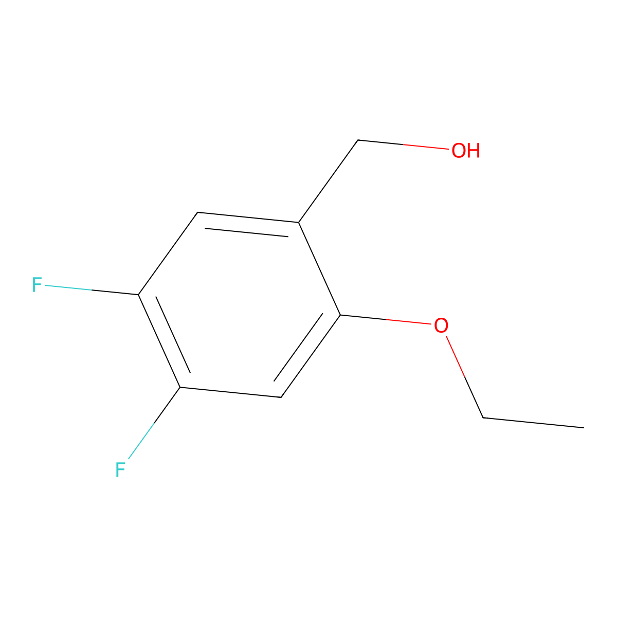 (2-Ethoxy-4,5-difluorophenyl)methanol molecular structure, CAS 1823946-65-1