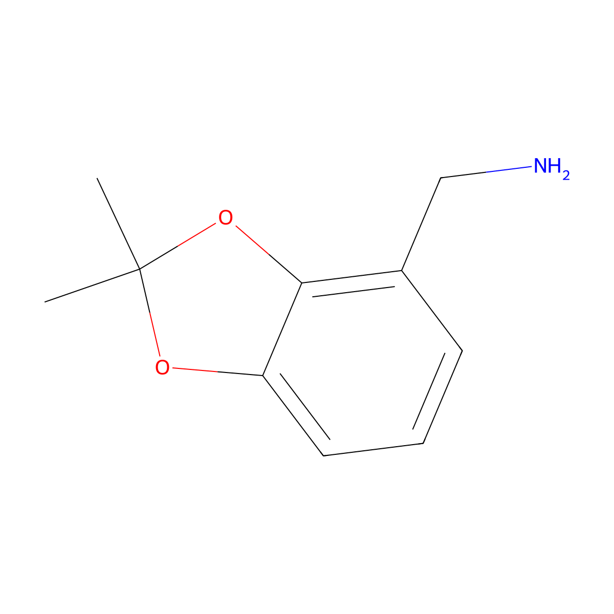 4-(Aminomethyl)-2,2-dimethyl-1,3-benzodioxole molecular structure, CAS 1823947-30-3