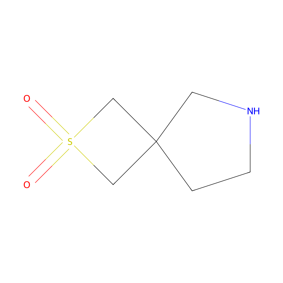 2-Thia-6-azaspiro[3.4]octane 2,2-dioxide molecular structure, CAS 1823947-89-2