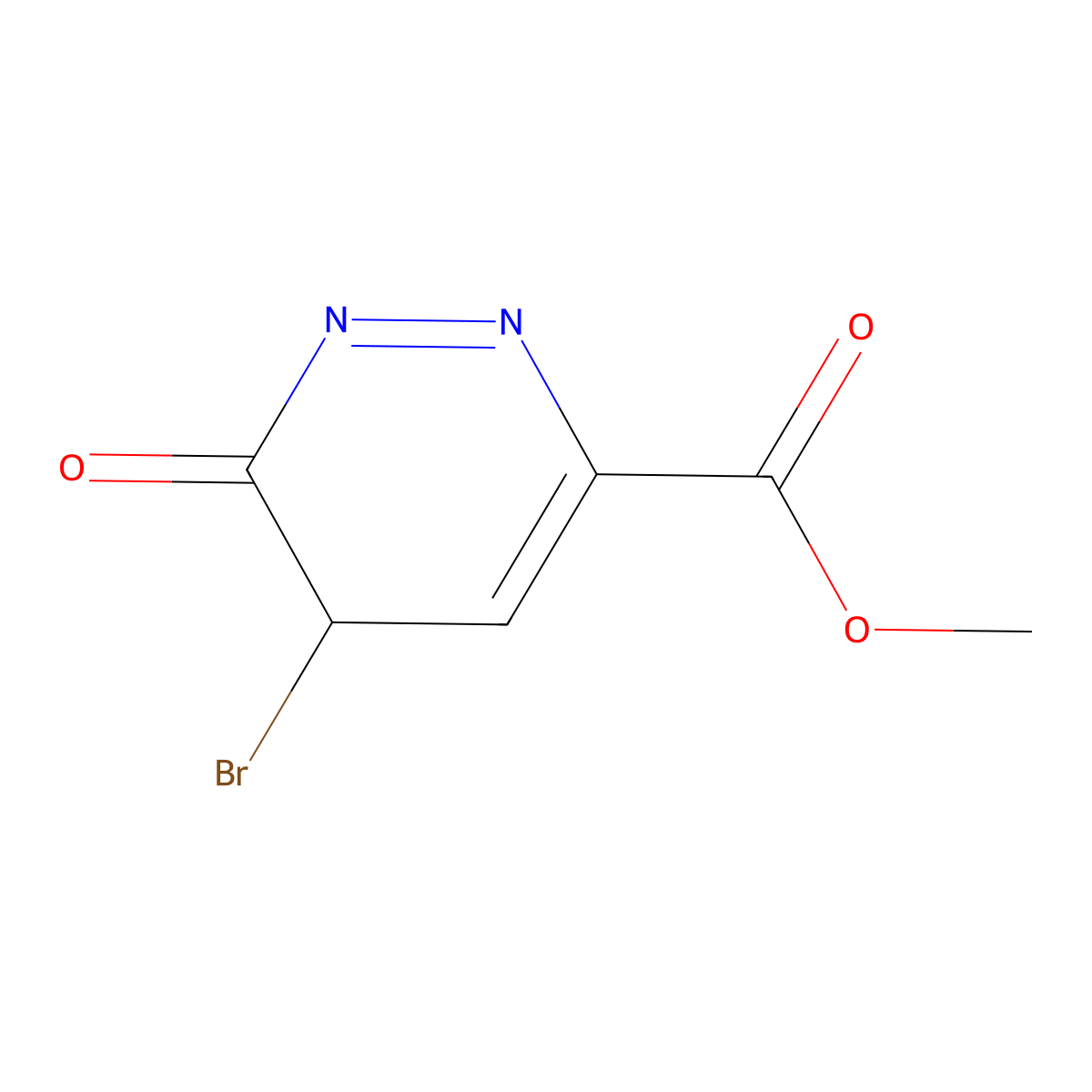Methyl 5-bromo-6-oxo-5,6-dihydropyridazine-3-carboxylate molecular structure, CAS 1823949-14-9
