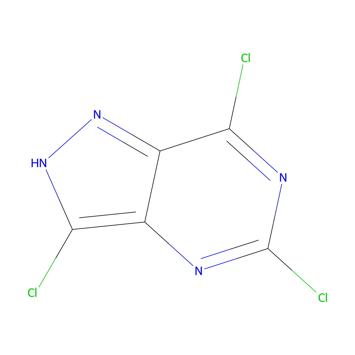 3,5,7-Trichloro-1H-pyrazolo[4,3-d]pyrimidine molecular structure, CAS 1823950-59-9