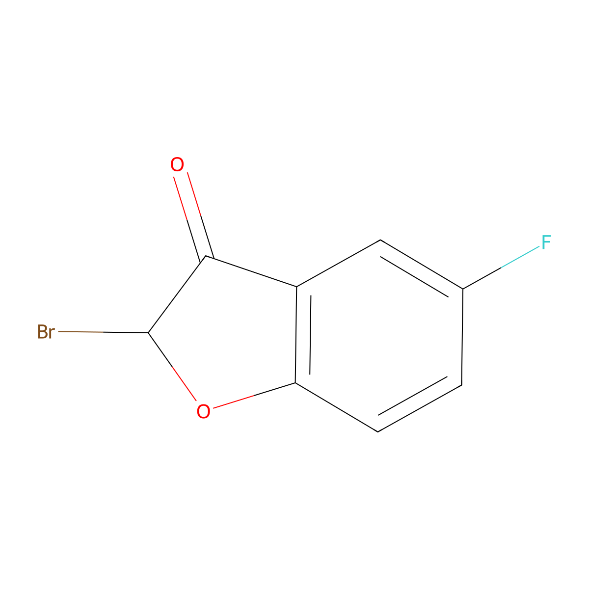 2-Bromo-5-fluorobenzo[b]furan-3(2H)-one molecular structure, CAS 1823950-80-6