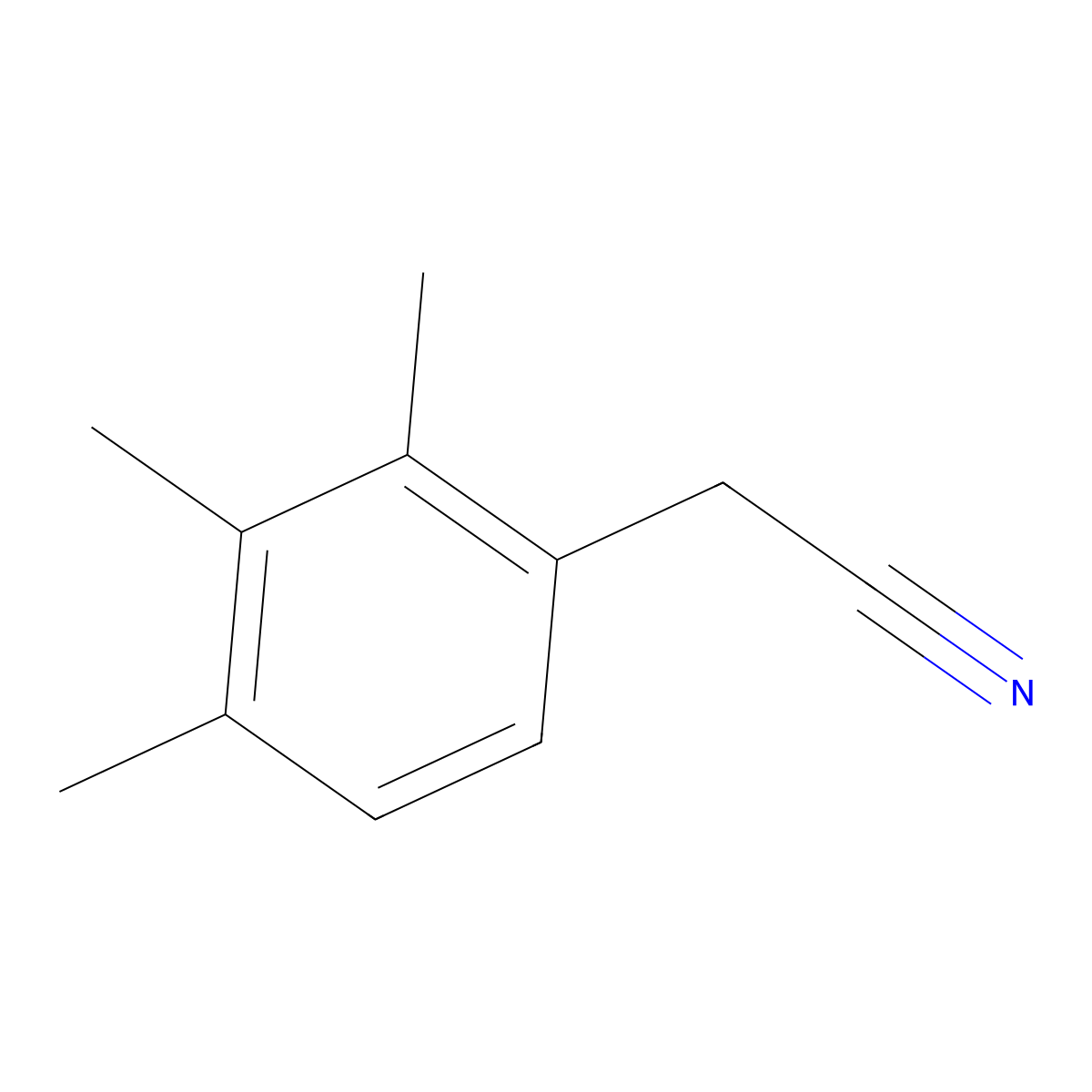 2-(2,3,4-Trimethylphenyl)acetonitrile molecular structure, CAS 1823951-37-6