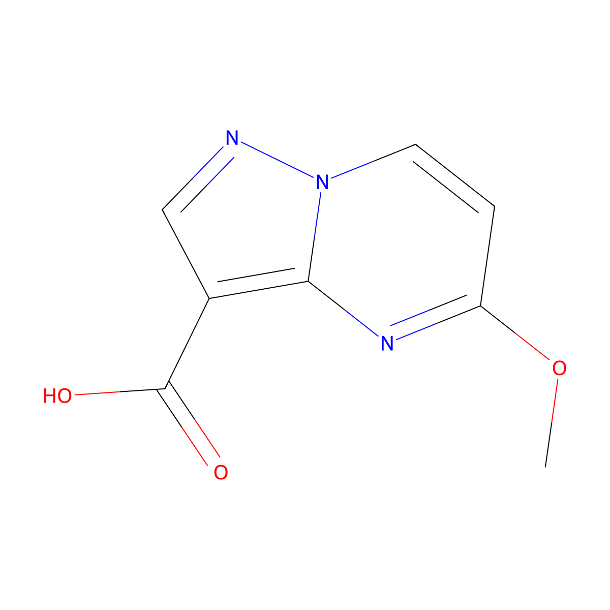 5-Methoxypyrazolo[1,5-a]pyrimidine-3-carboxylic acid molecular structure, CAS 1823951-60-5