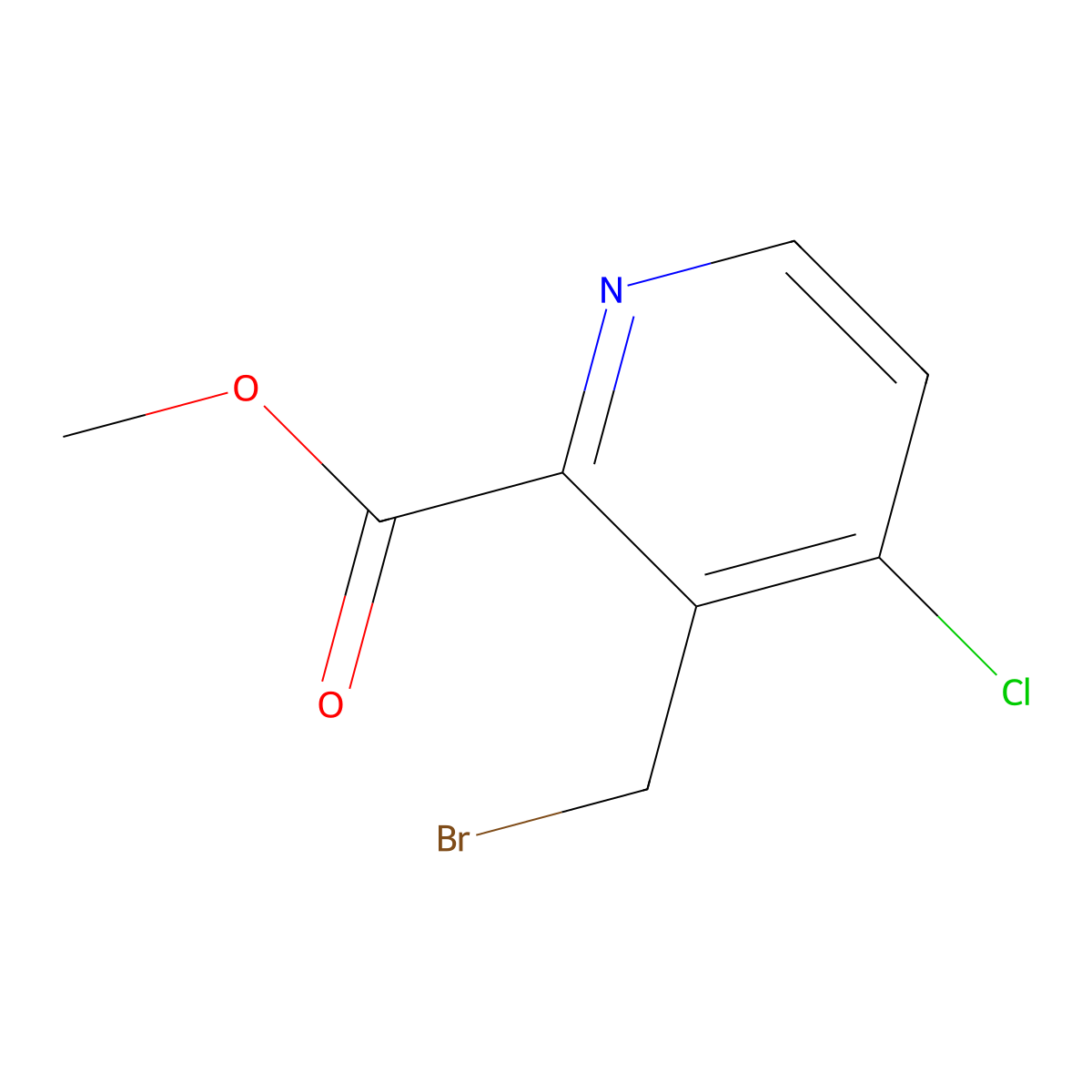Methyl 3-(bromomethyl)-4-chloropicolinate molecular structure, CAS 1823951-74-1