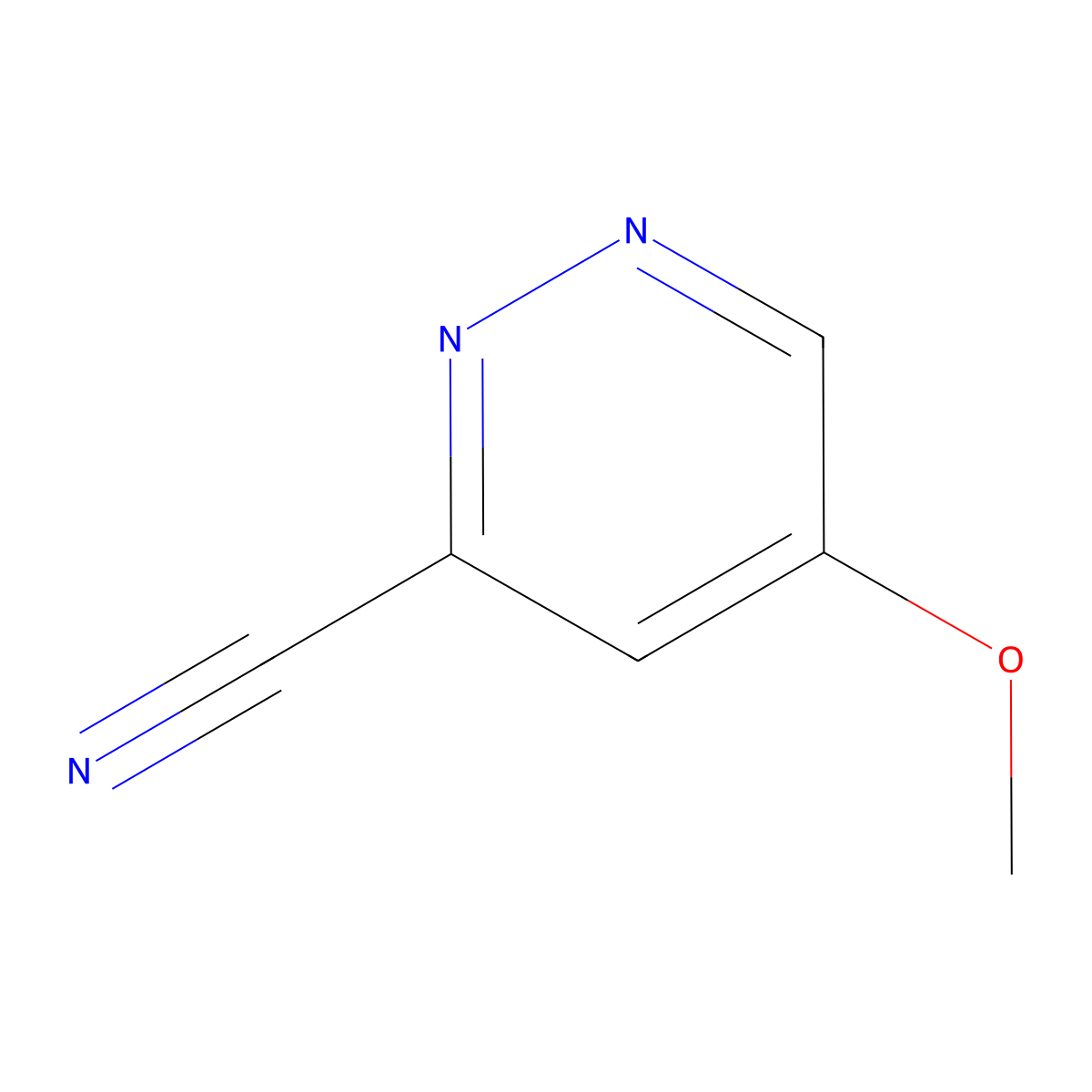 5-Methoxypyridazine-3-carbonitrile molecular structure, CAS 1823951-94-5