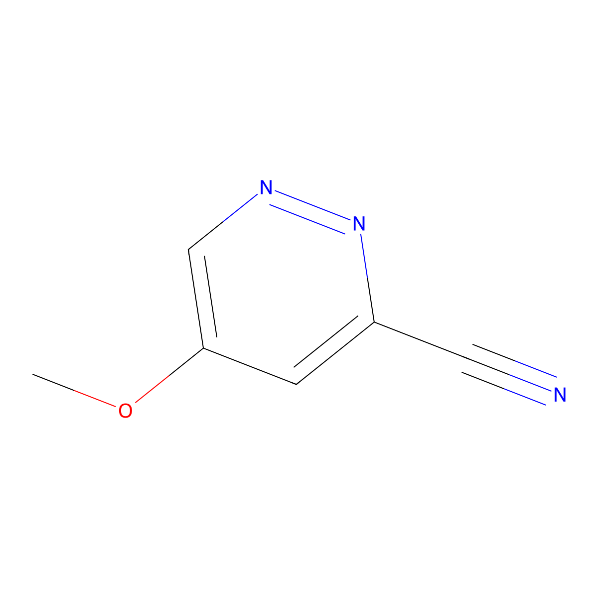 5-Methoxypyridazine-3-carbonitrile molecular structure, CAS 1823951-94-5