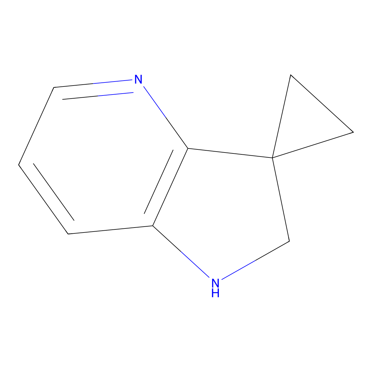 1',2'-Dihydrospiro[cyclopropane-1,3'-pyrrolo[3,2-b]pyridine] molecular structure, CAS 1823952-27-7