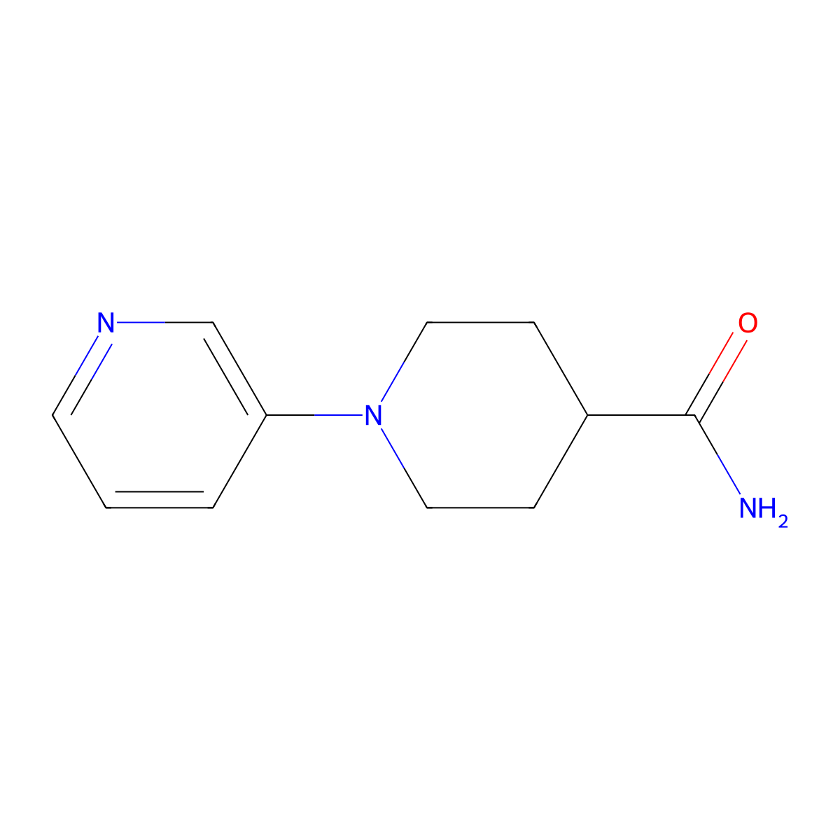 1-(Pyridin-3-yl)piperidine-4-carboxamide molecular structure, CAS 1823953-16-7
