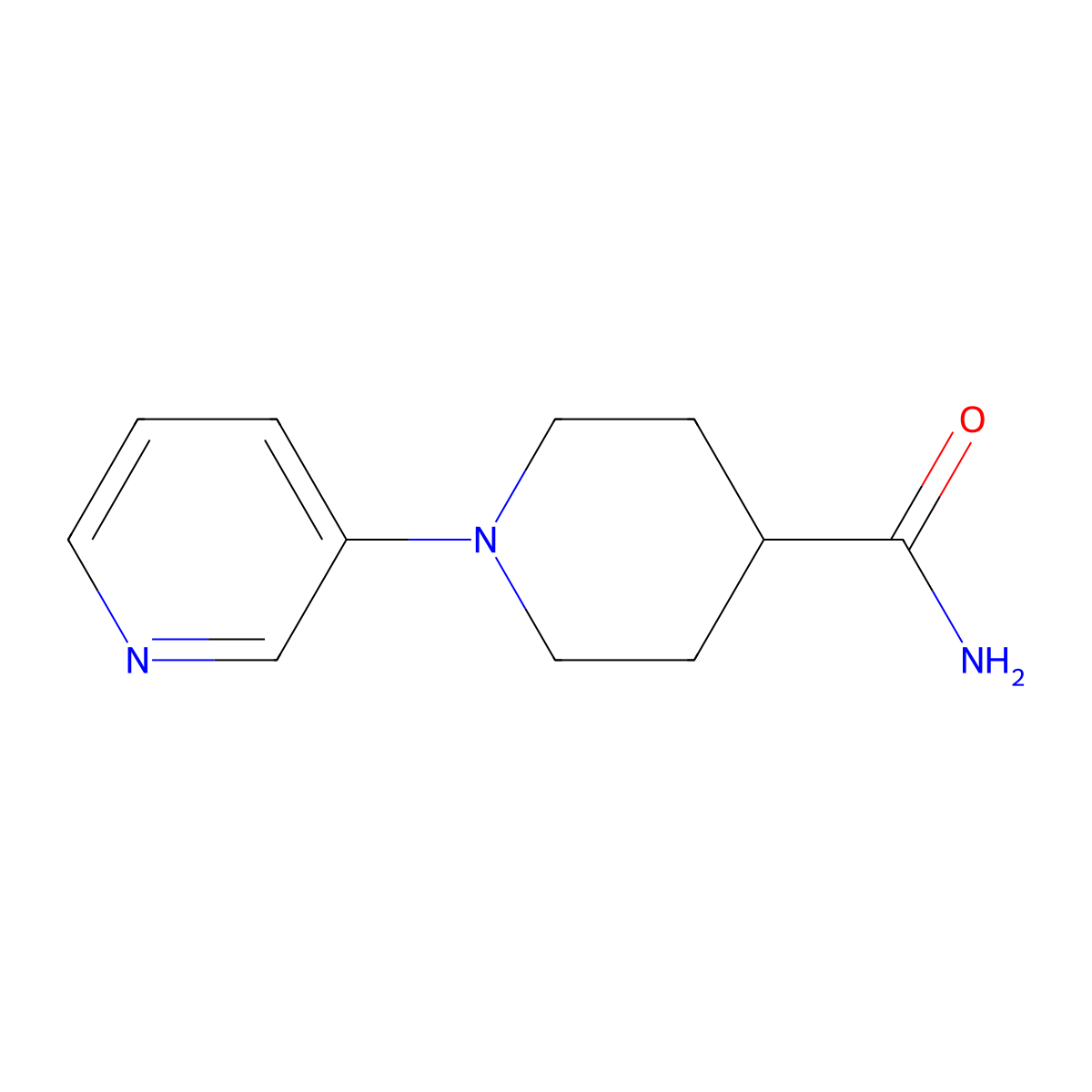 1-(Pyridin-3-yl)piperidine-4-carboxamide molecular structure, CAS 1823953-16-7