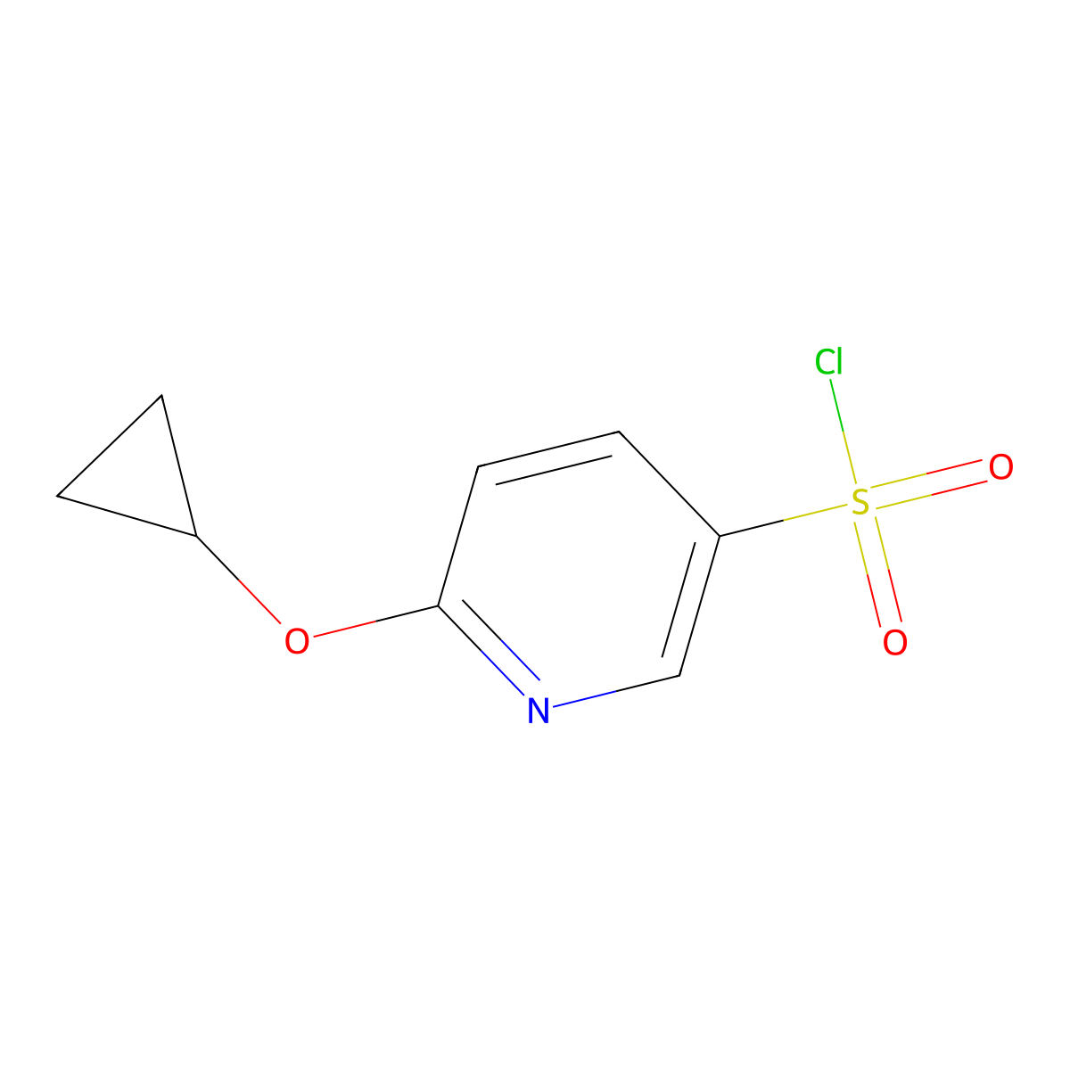 6-Cyclopropoxypyridine-3-sulfonyl chloride molecular structure, CAS 1823953-47-4
