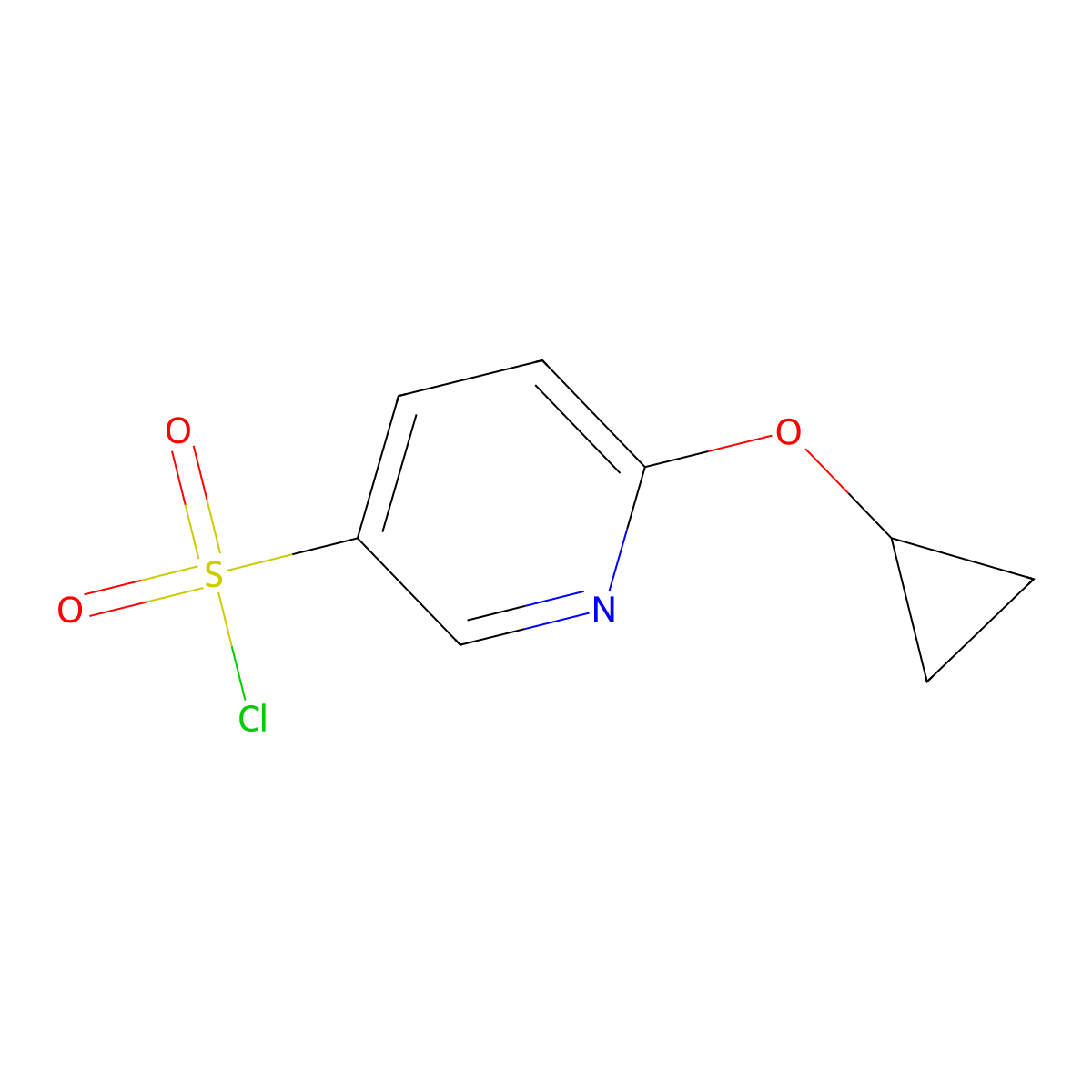 6-Cyclopropoxypyridine-3-sulfonyl chloride molecular structure, CAS 1823953-47-4