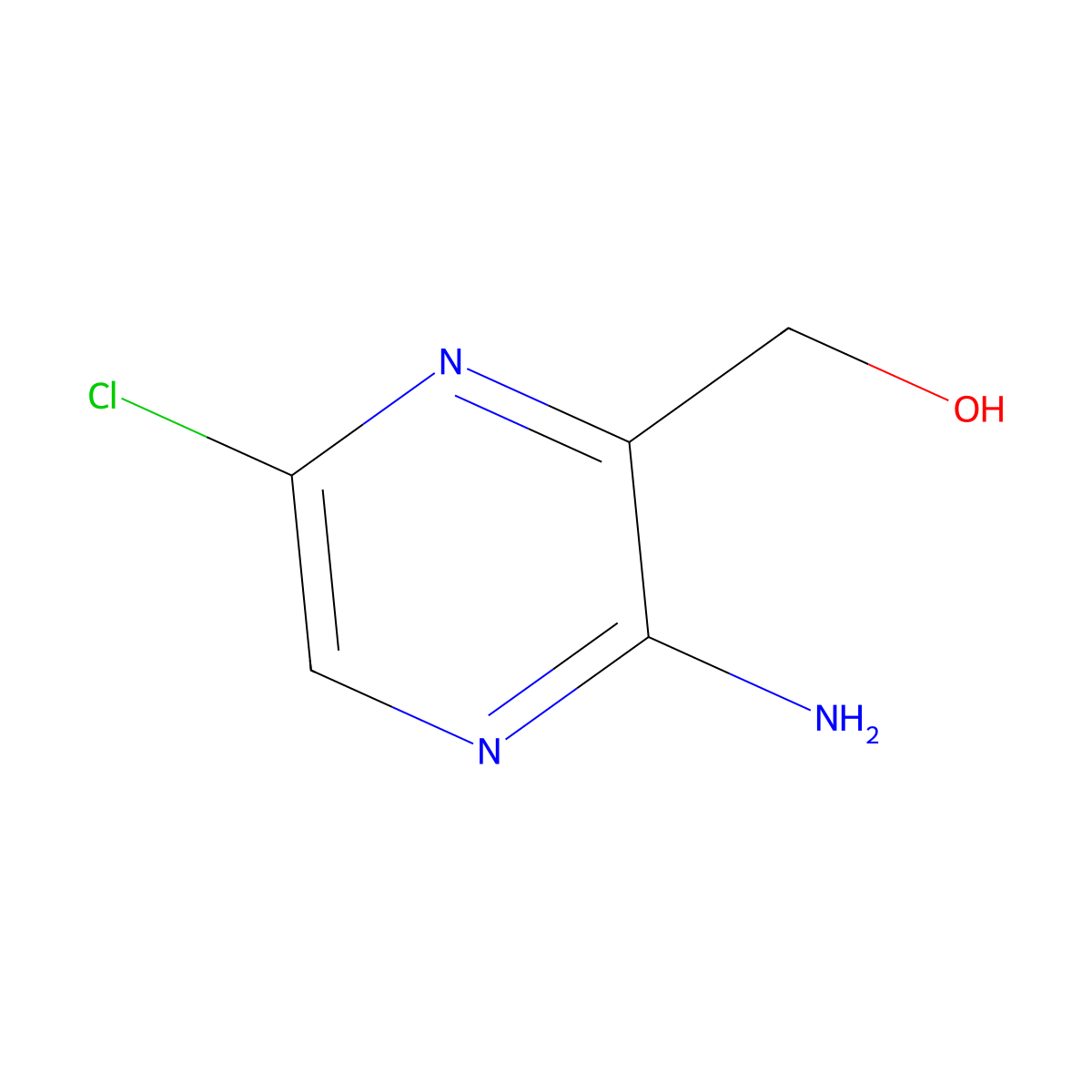 (3-Amino-6-chloropyrazin-2-yl)methanol molecular structure, CAS 1823953-57-6
