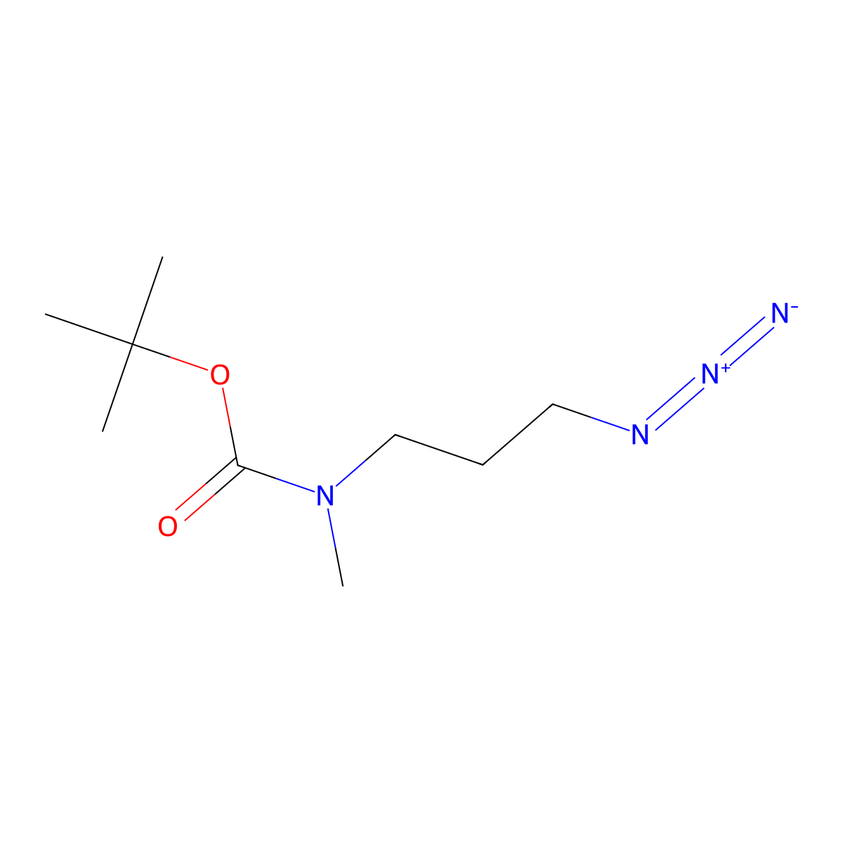 tert-butyl N-(3-azidopropyl)-N-methylcarbamate molecular structure, CAS 1823953-68-9