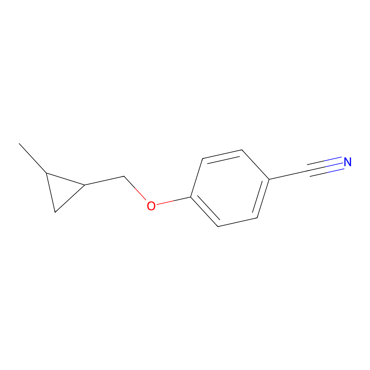 4-((2-Methylcyclopropyl)methoxy)benzonitrile molecular structure, CAS 1823953-81-6