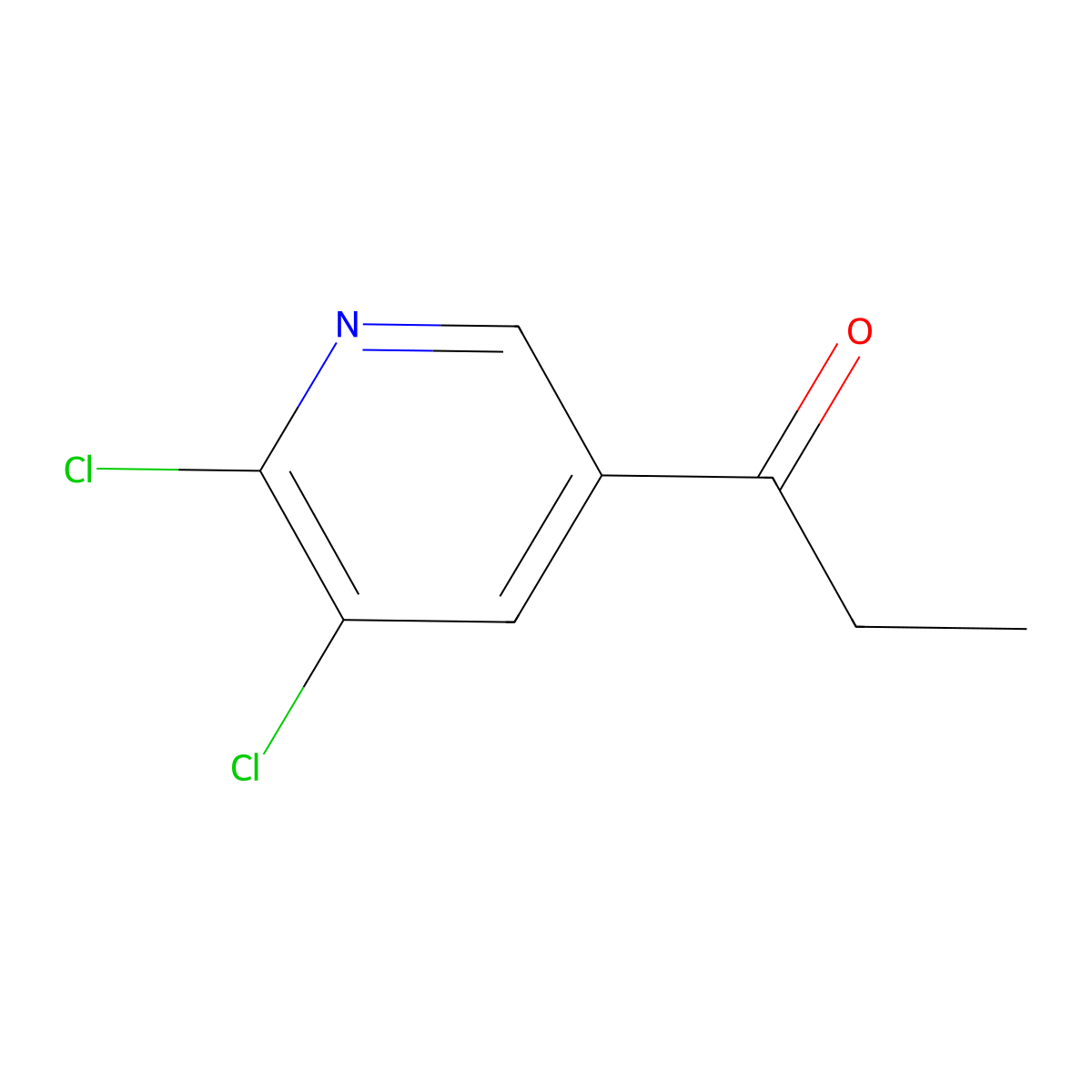1-(5,6-Dichloropyridin-3-yl)propan-1-one molecular structure, CAS 1823954-41-1