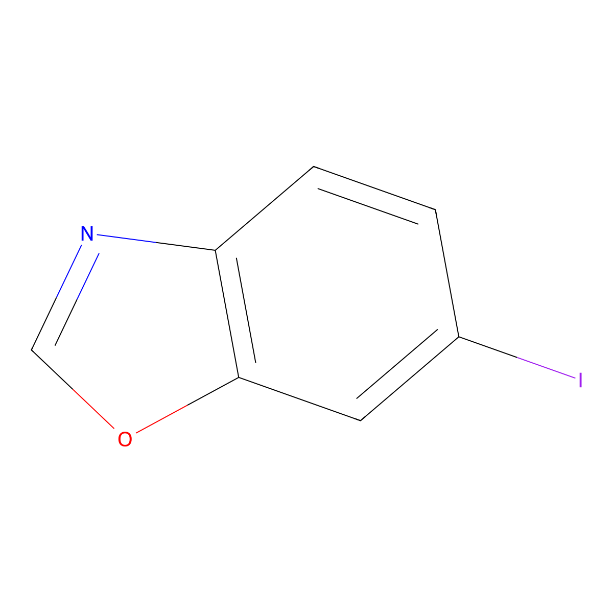 6-Iodo-1,3-benzoxazole molecular structure, CAS 1823954-57-9