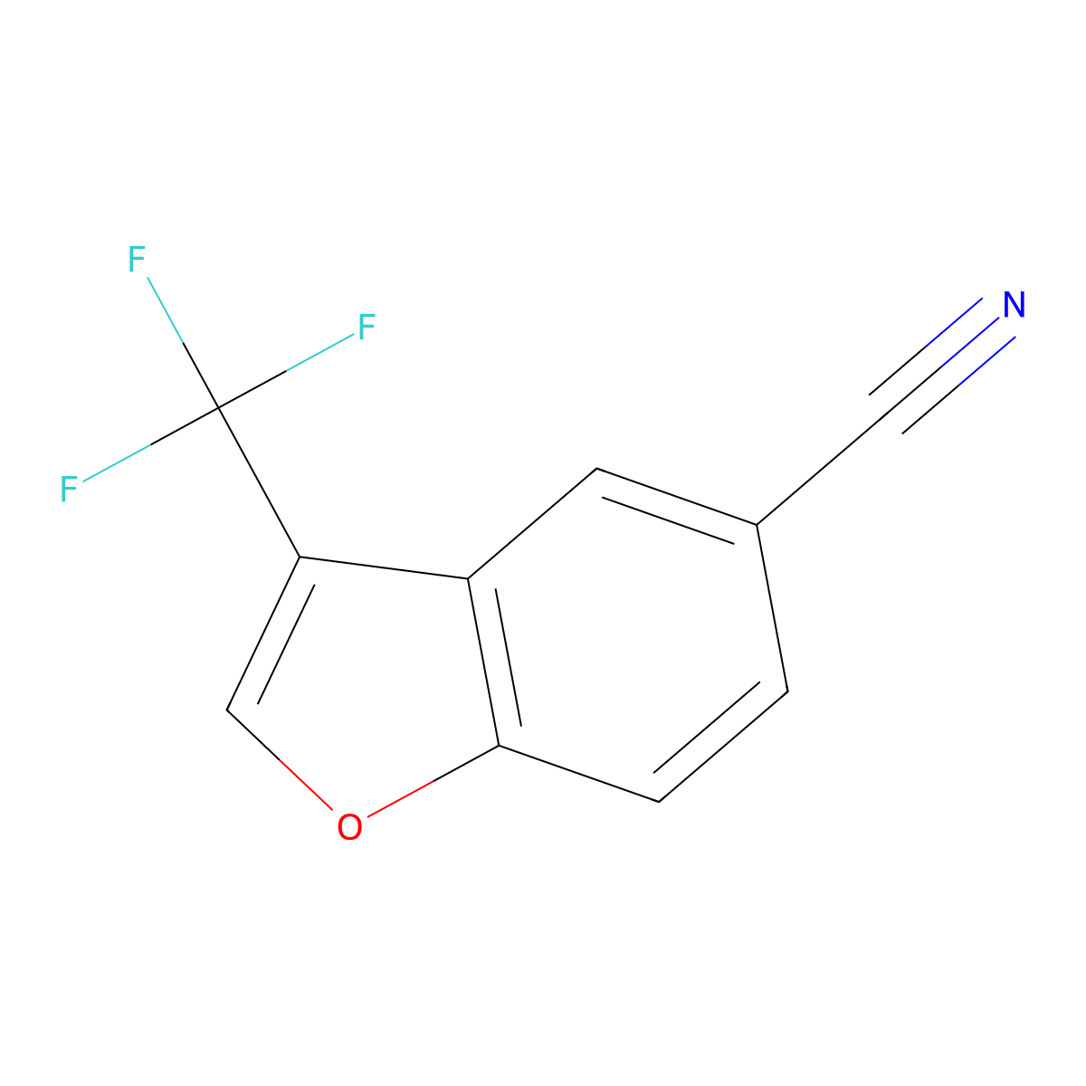 3-(Trifluoromethyl)benzofuran-5-carbonitrile molecular structure, CAS 1823954-84-2