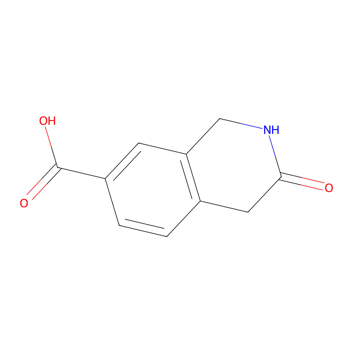 3-Oxo-1,2,3,4-tetrahydroisoquinoline-7-carboxylic acid molecular structure, CAS 1823955-81-2