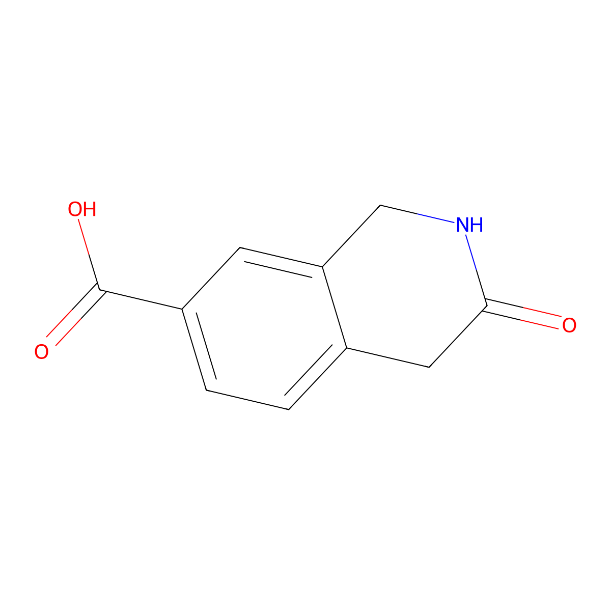 3-Oxo-1,2,3,4-tetrahydroisoquinoline-7-carboxylic acid molecular structure, CAS 1823955-81-2