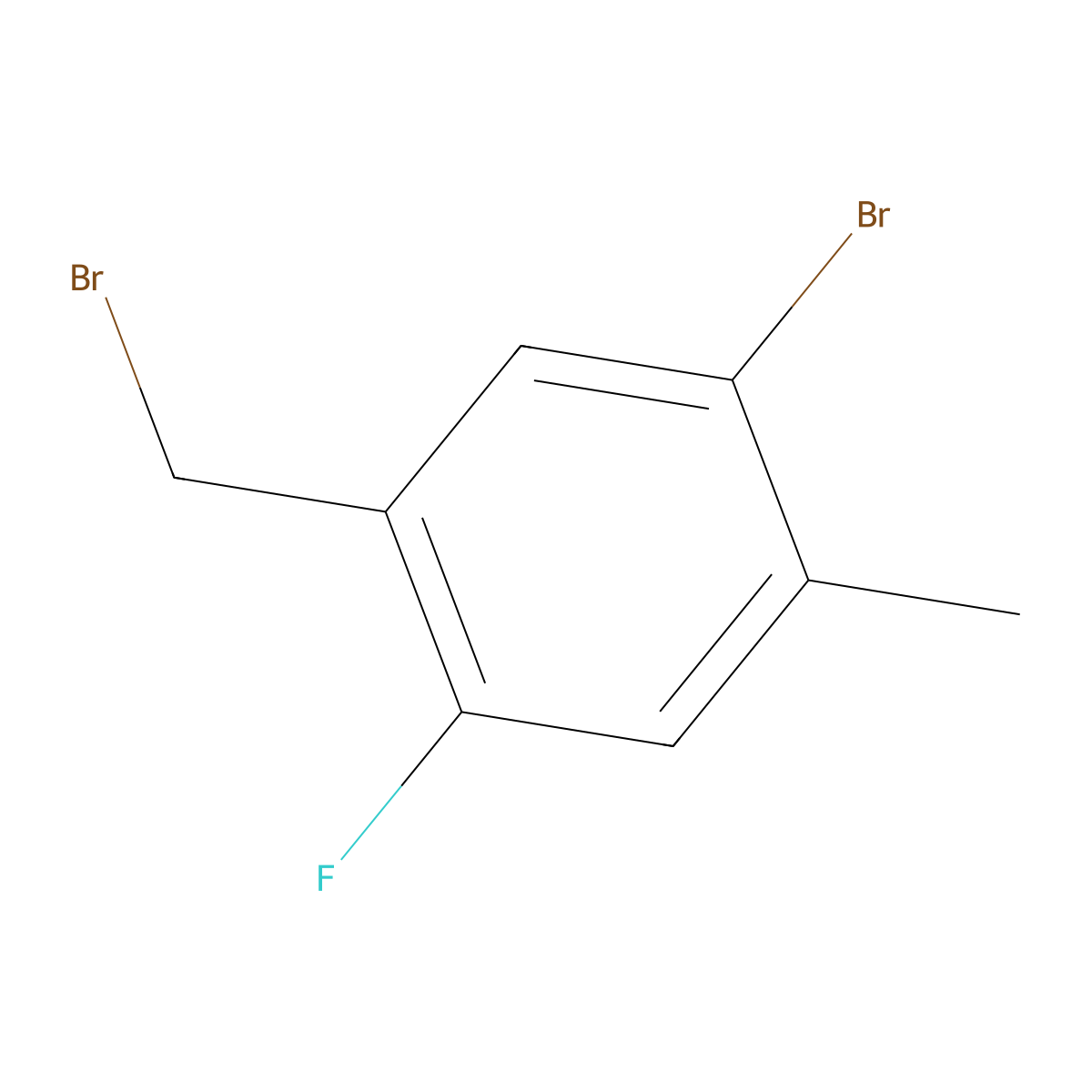 1-Bromo-5-(bromomethyl)-4-fluoro-2-methylbenzene molecular structure, CAS 1823956-57-5